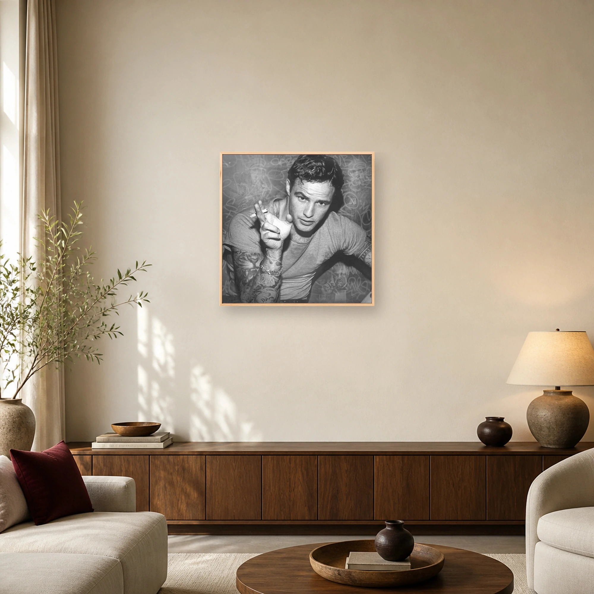 Marlon Brando Rebel Portrait Canvas Print, view 4