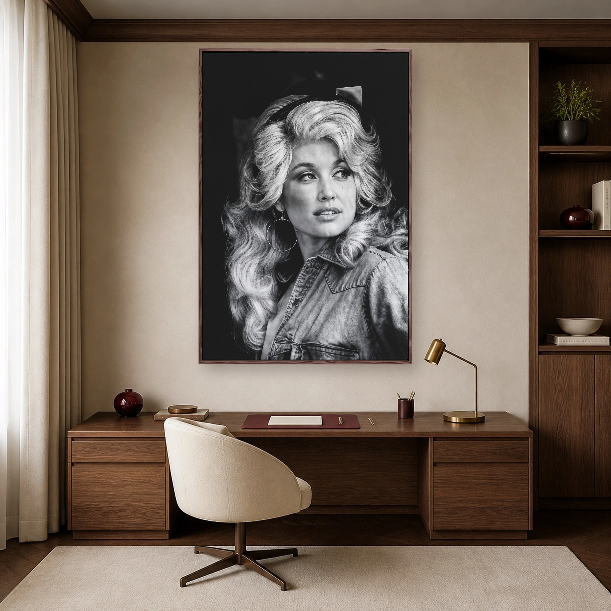 Country Legend Black and White Portrait Wall Art, view 6