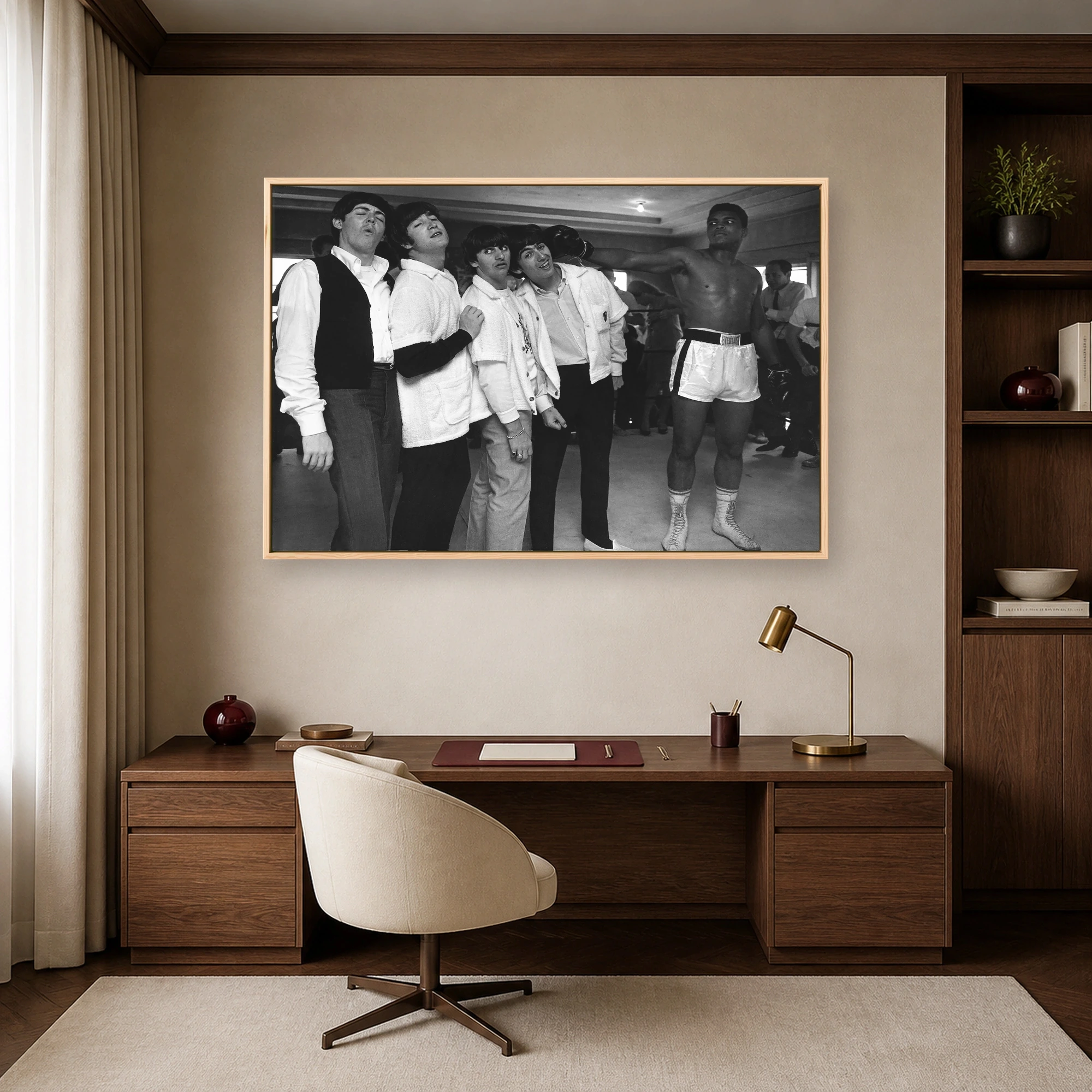 The Beatles and Muhammad Ali Historic Photo Canvas, view 7