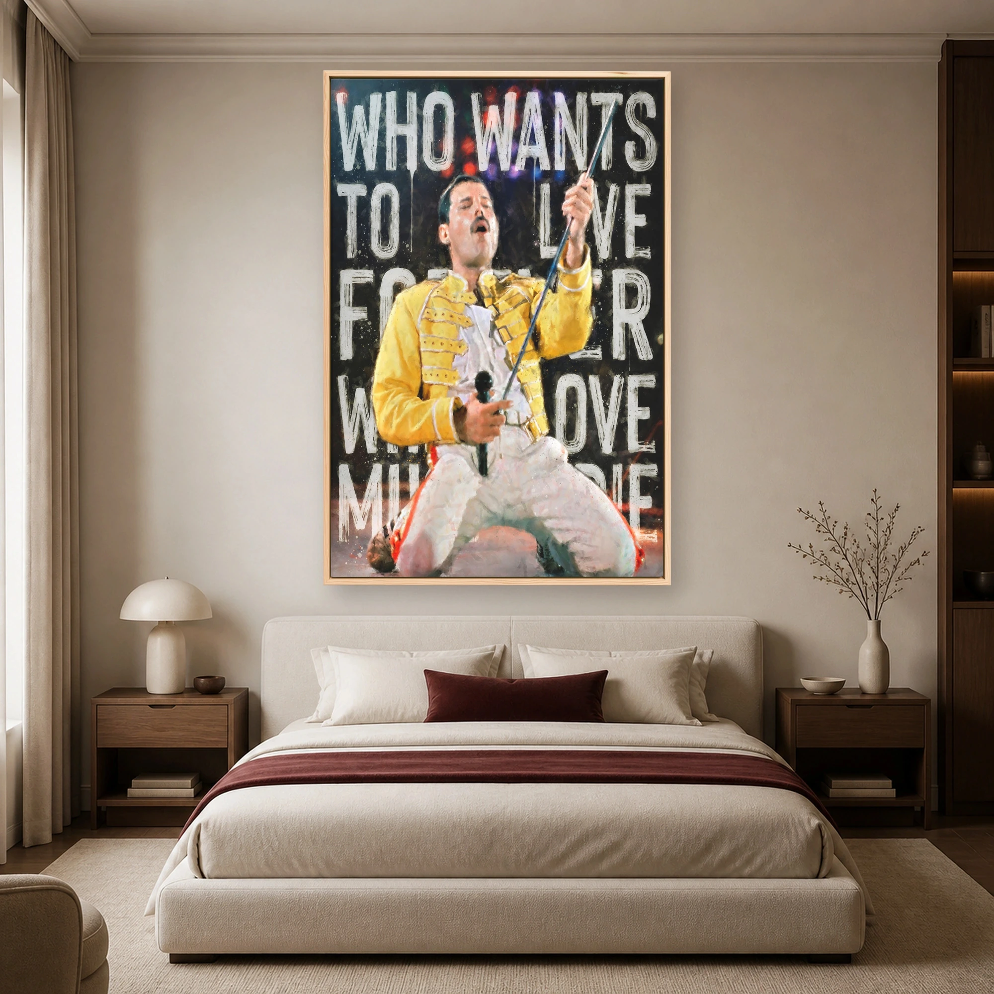 Freddie Mercury Music Wall Art Canvas Print, view 4
