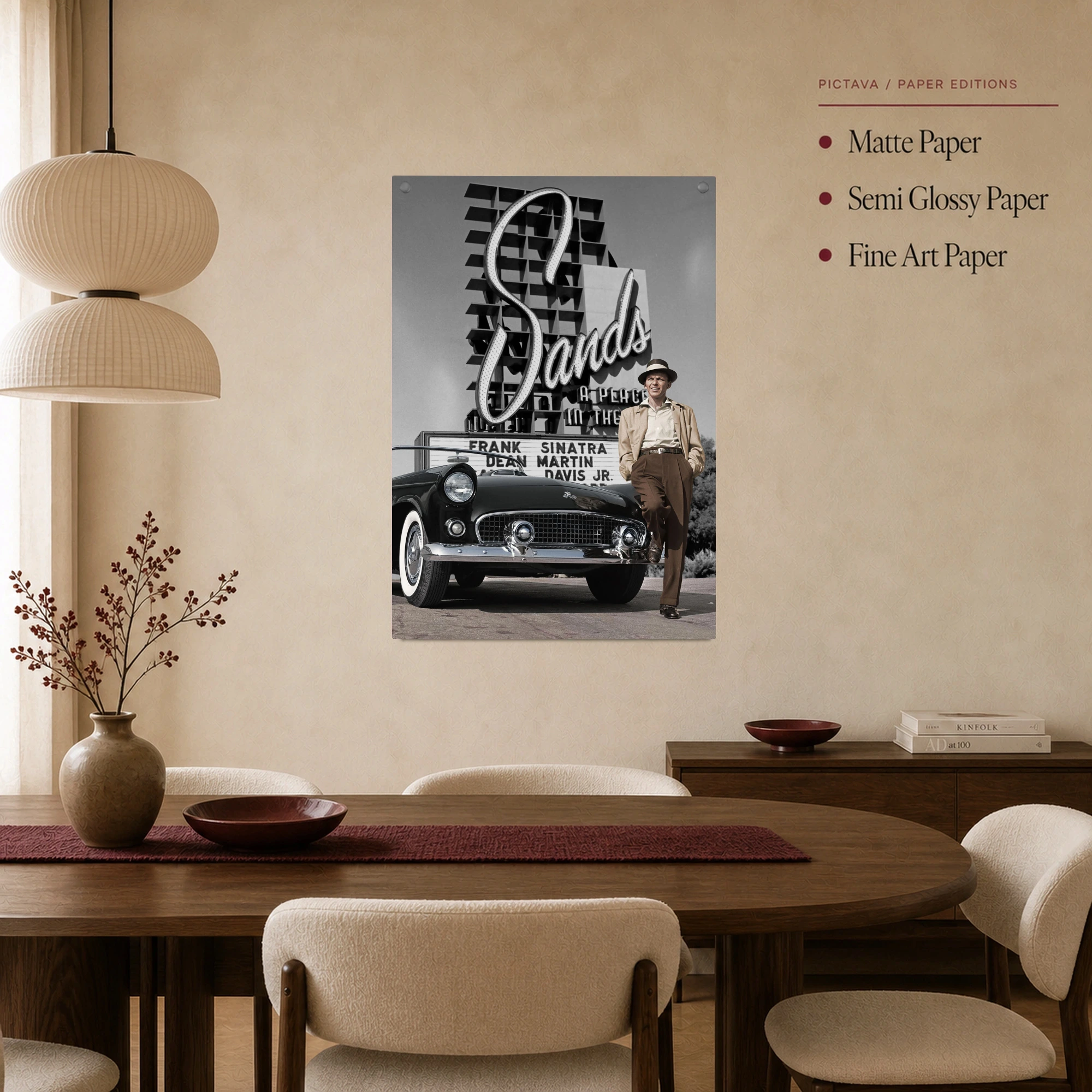 Frank Sinatra at The Sands Vintage Las Vegas Wall Art Print, view 3