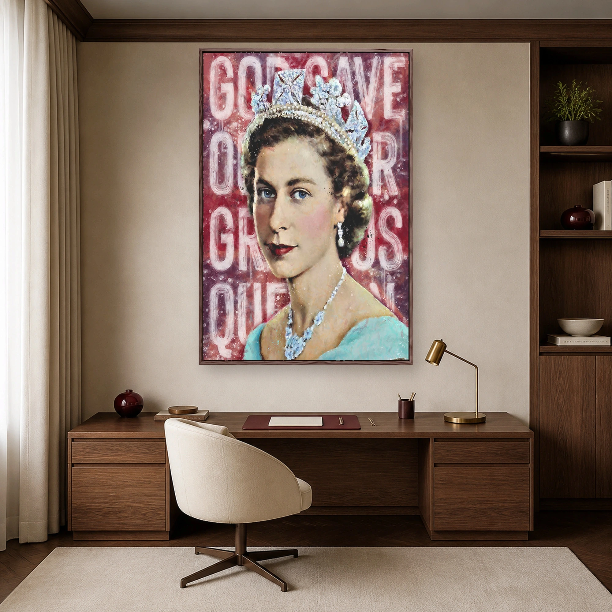 Queen Elizabeth II Pop Art Canvas Print, view 6