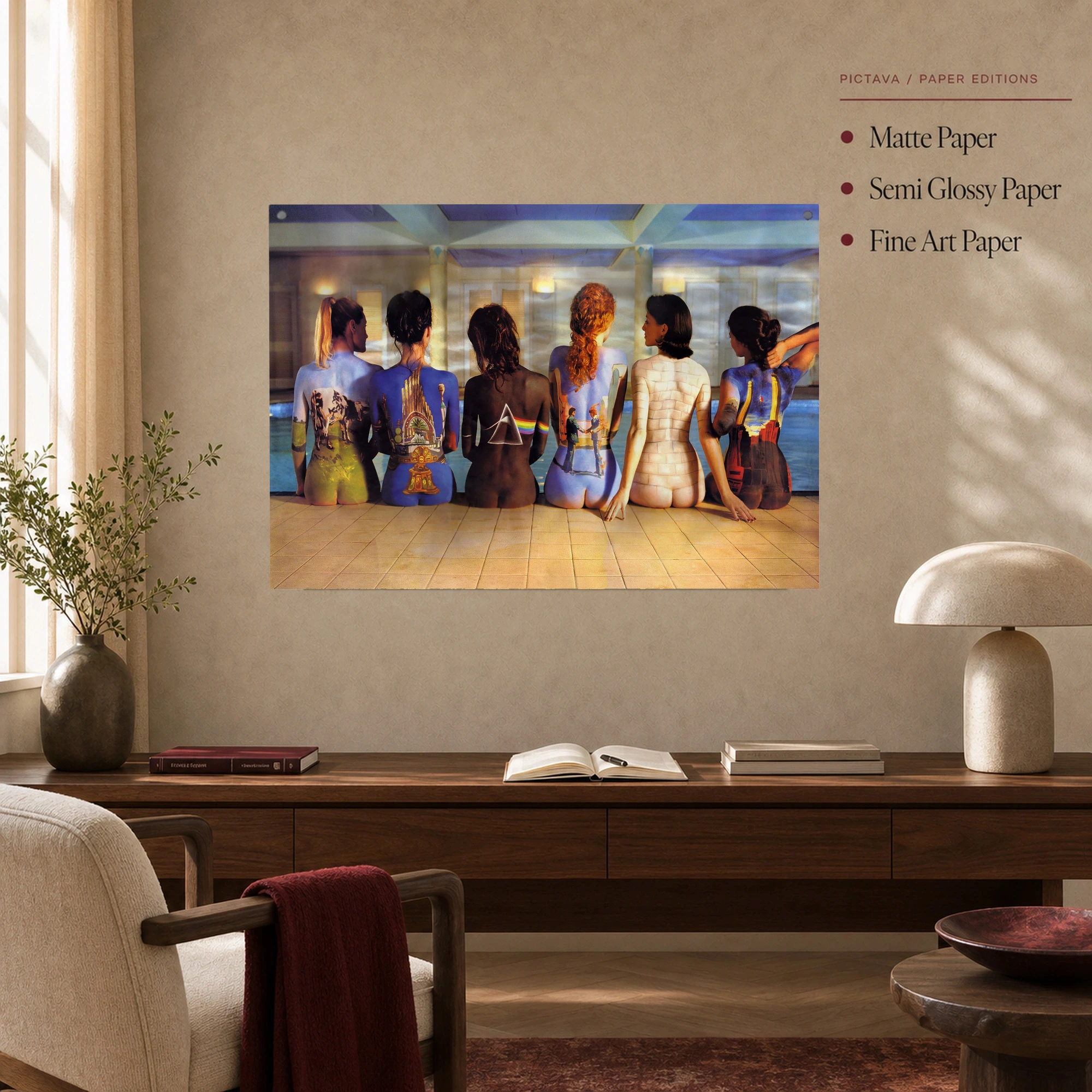 Pink Floyd Back Catalogue Body Paint Canvas Print, view 5