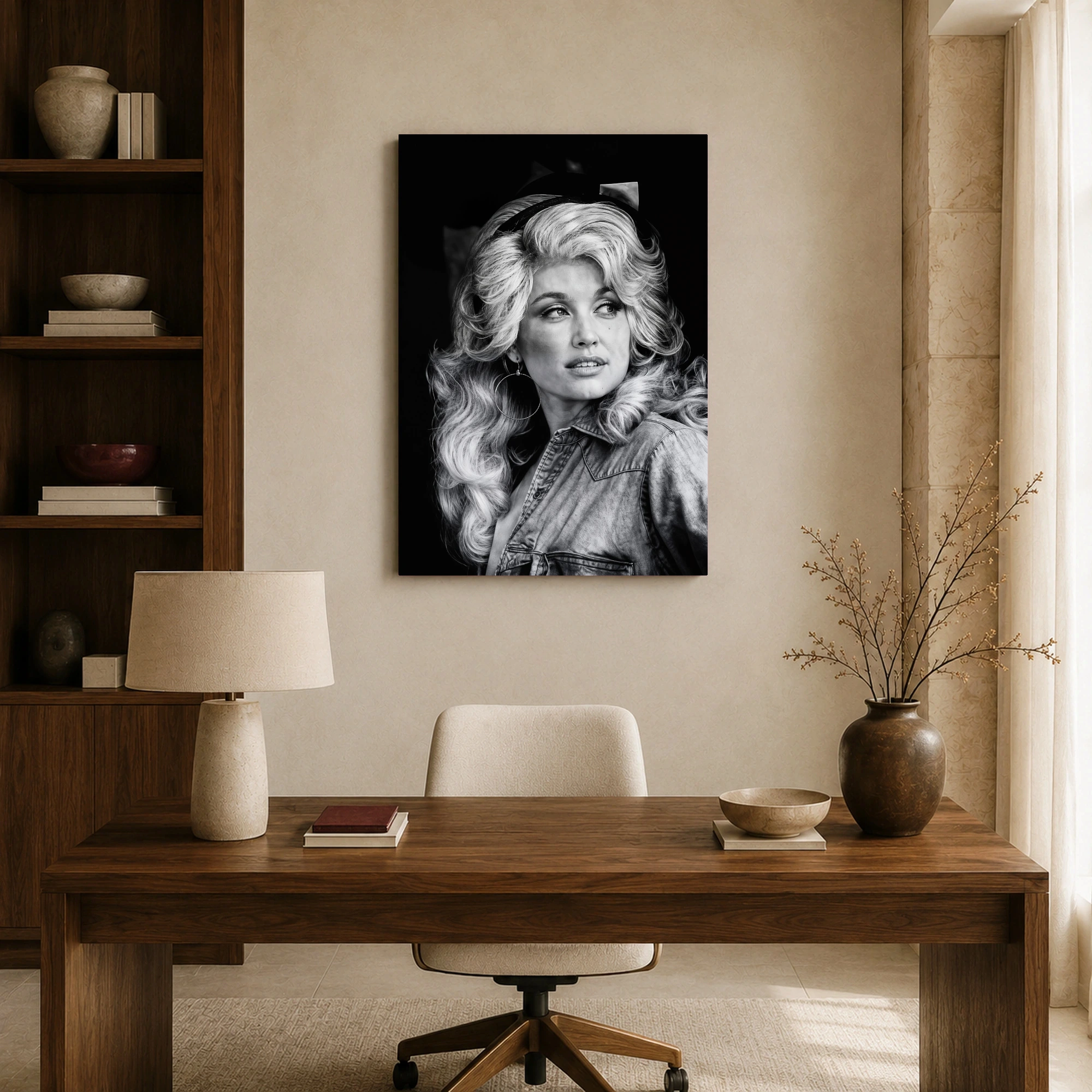 Country Legend Black and White Portrait Wall Art, view 8