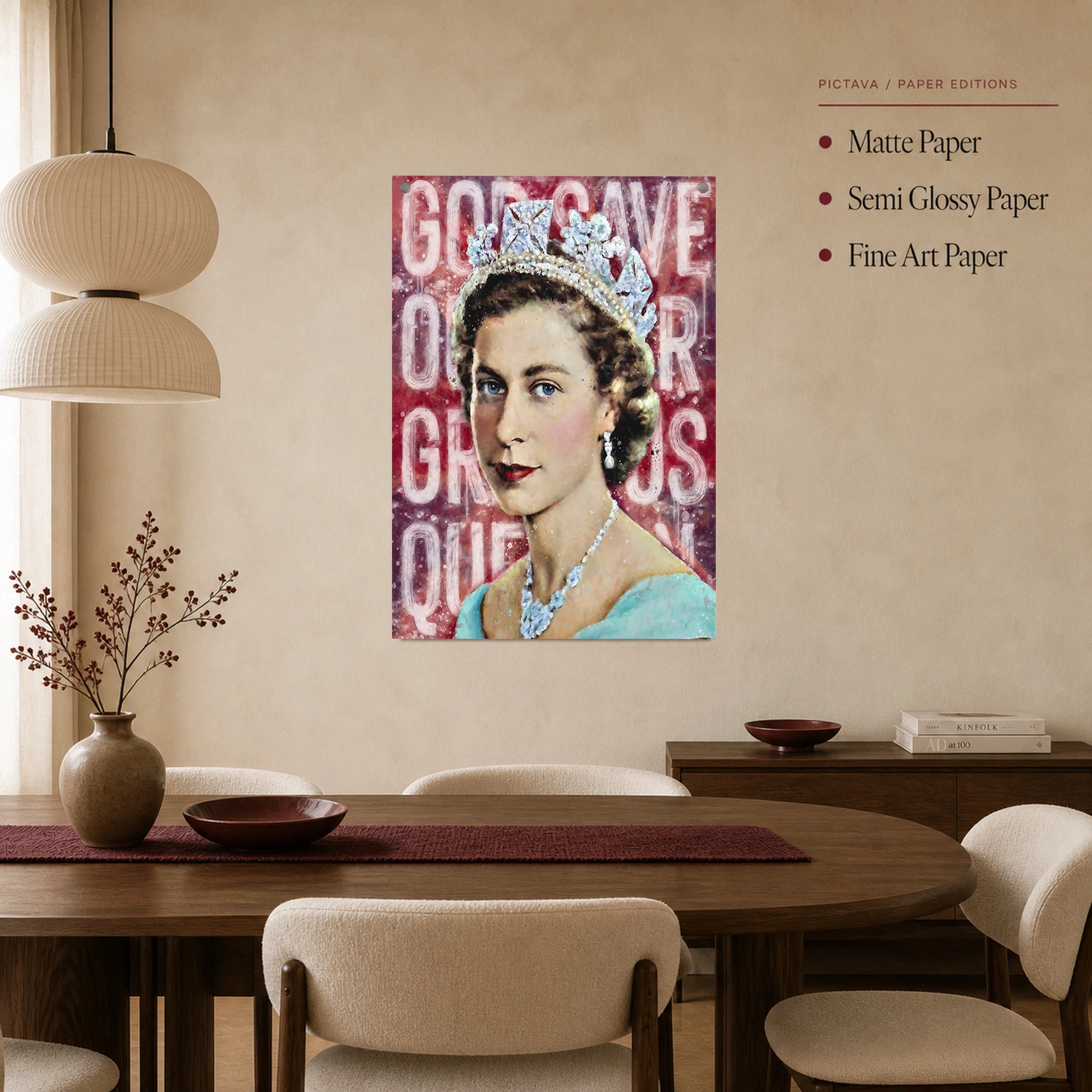 Queen Elizabeth II Pop Art Canvas Print, view 3