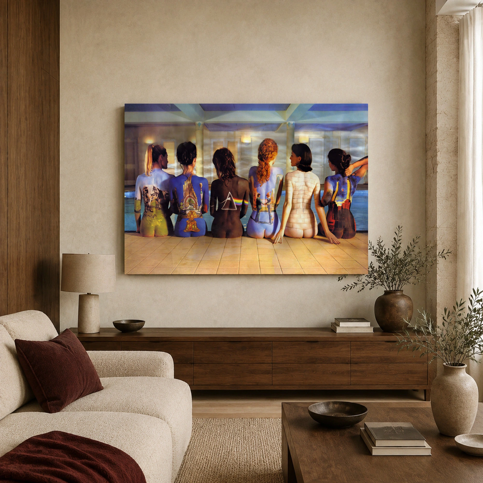 Pink Floyd Back Catalogue Body Paint Canvas Print, view 4