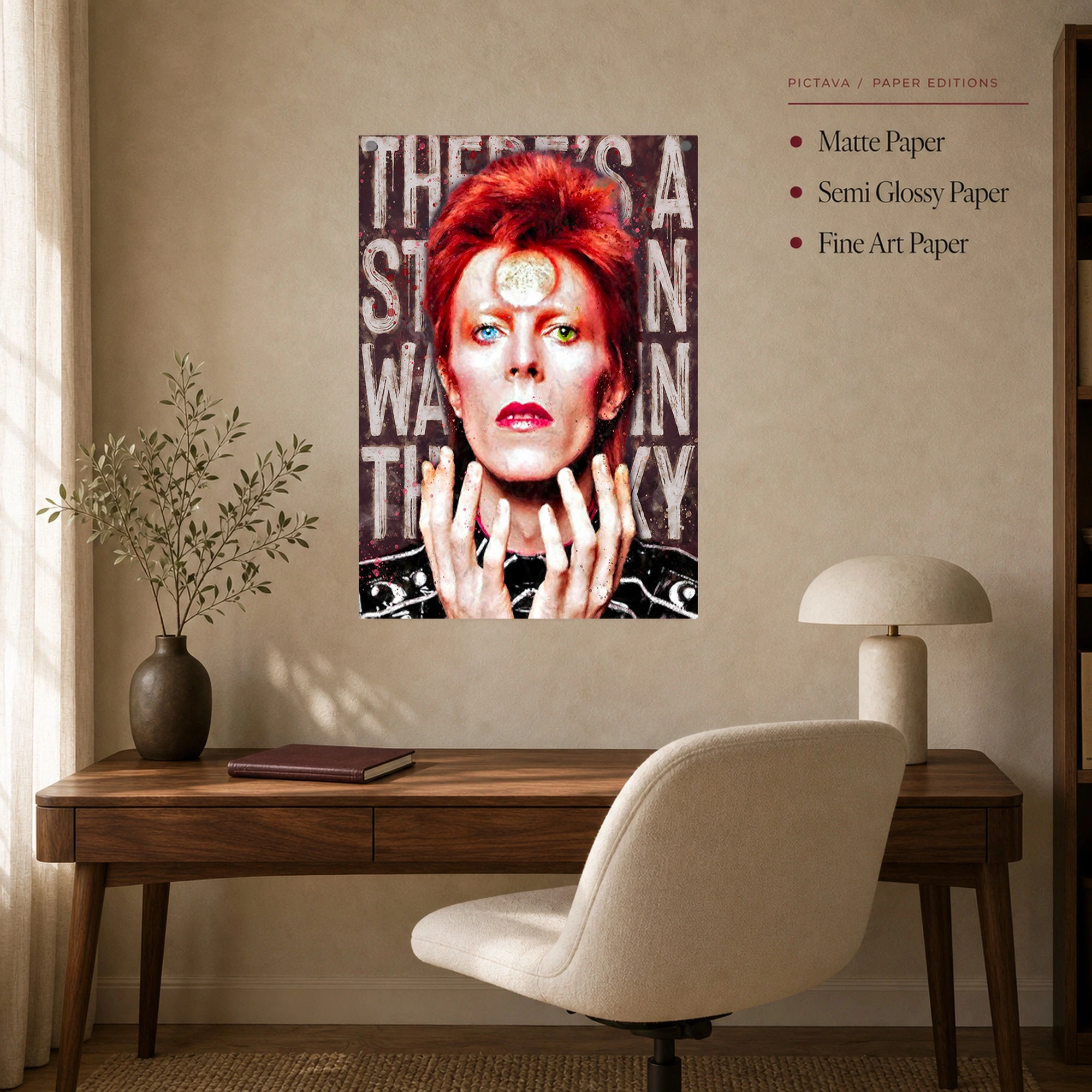 David Bowie Starman Rock Music Legend Canvas Art Print, view 7