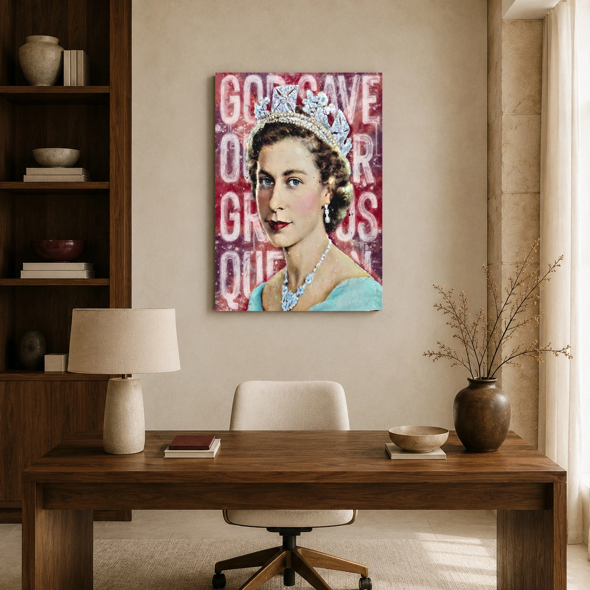 Queen Elizabeth II Pop Art Canvas Print, view 8