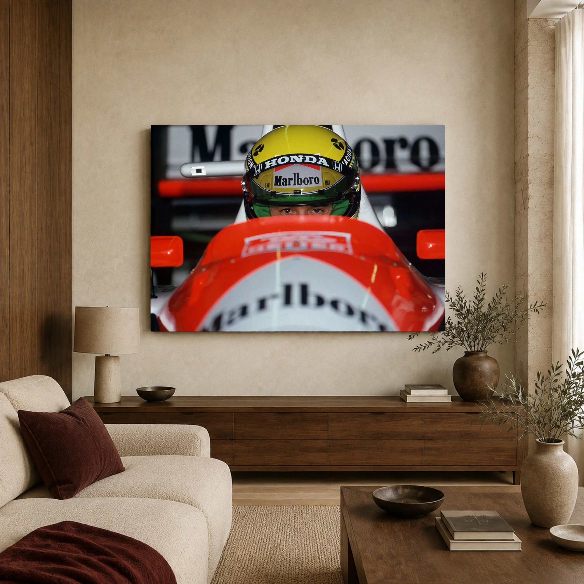 Ayrton Senna McLaren F1 Cockpit Portrait Wall Art Print, view 3