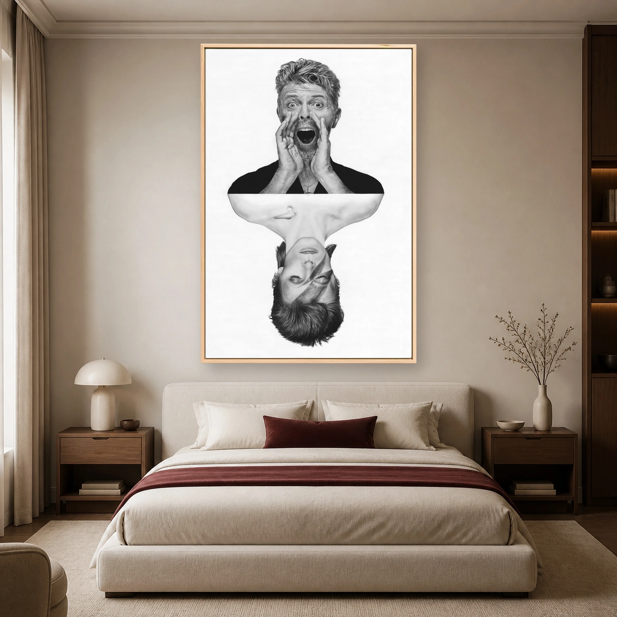 David Bowie Surreal Portrait Canvas Print, view 4