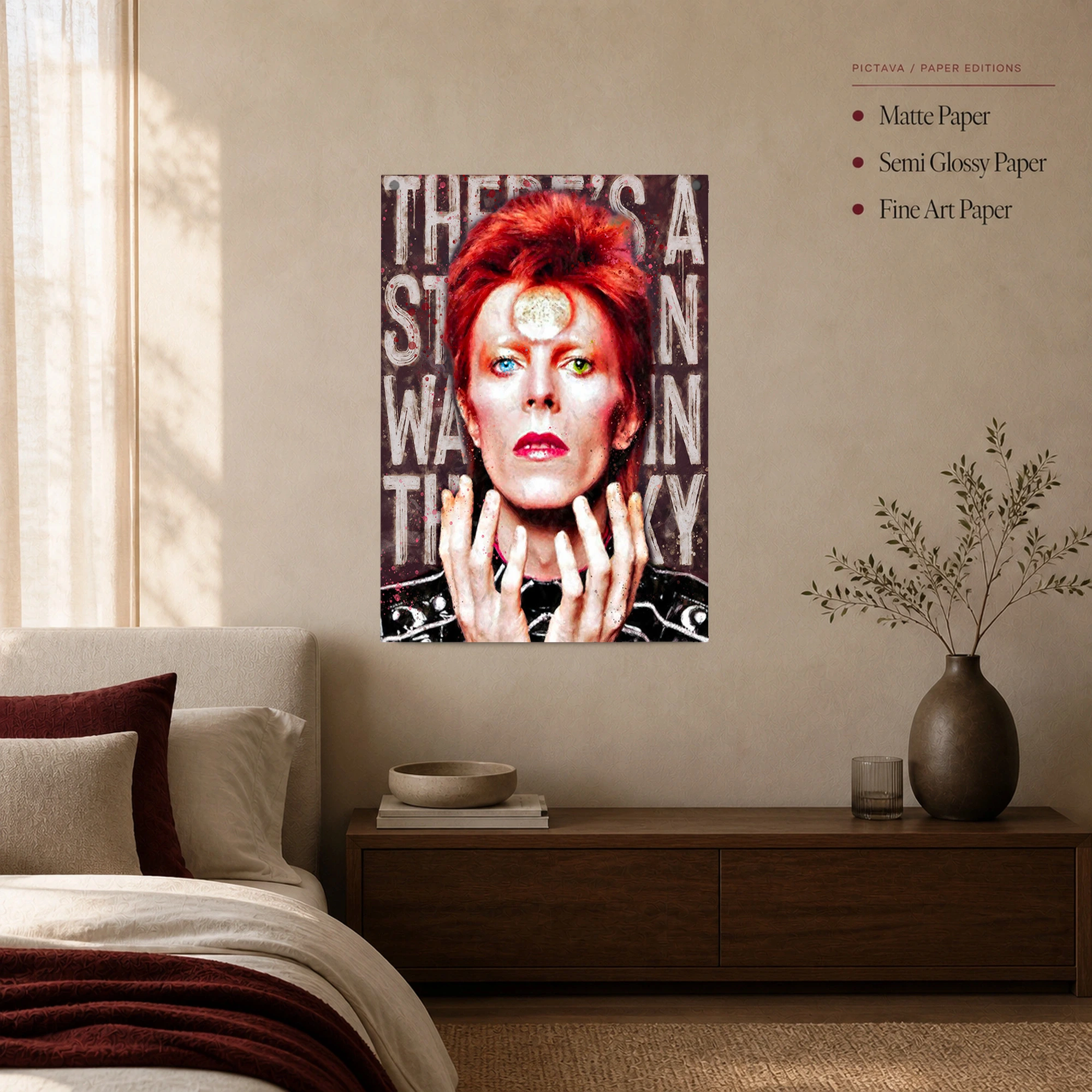 David Bowie Starman Rock Music Legend Canvas Art Print, view 3