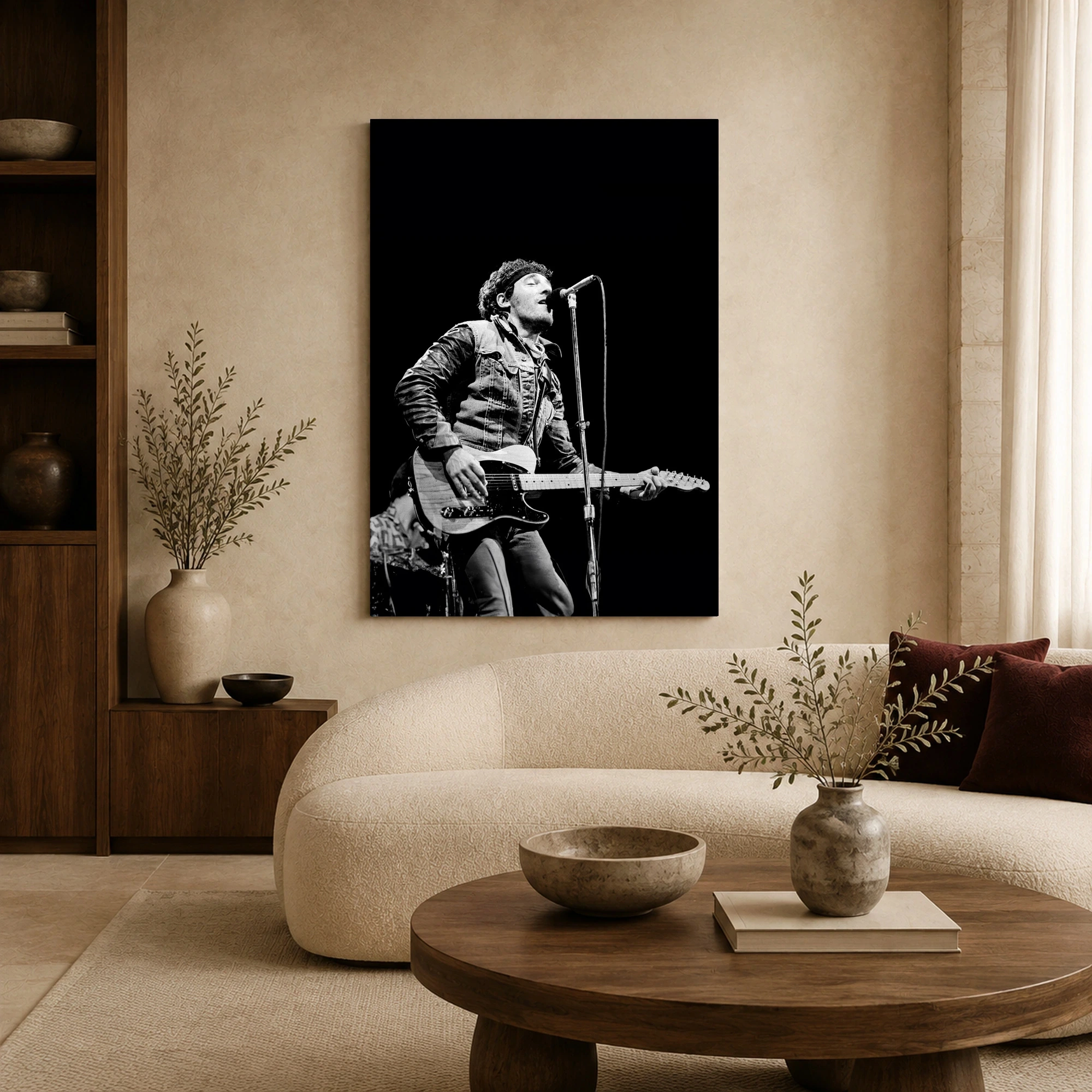 Bruce Springsteen Live Concert Black and White Art Print, view 3