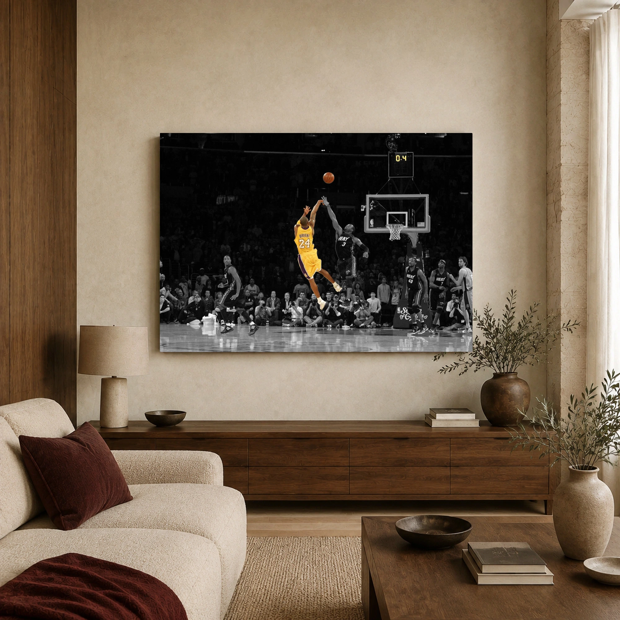 Kobe Bryant Legend Basketball Canvas Art Print, view 3