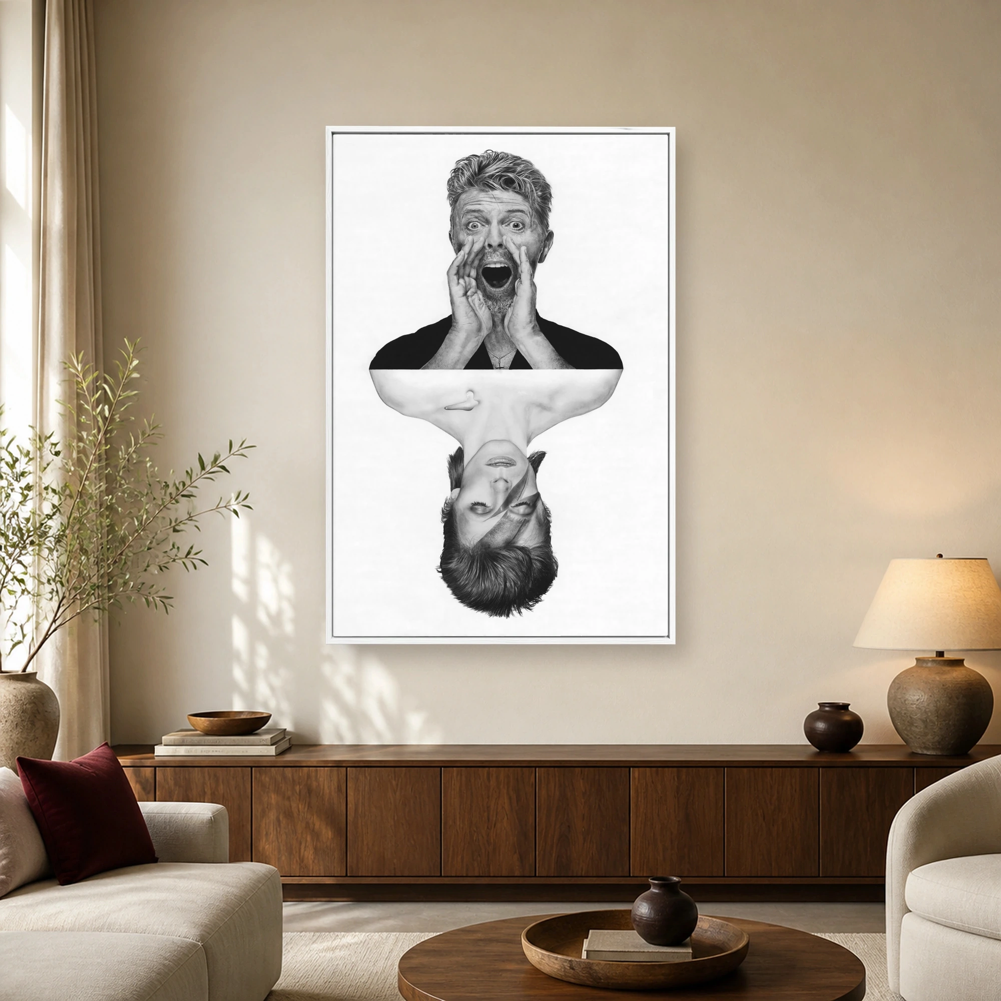 David Bowie Surreal Portrait Canvas Print, view 2