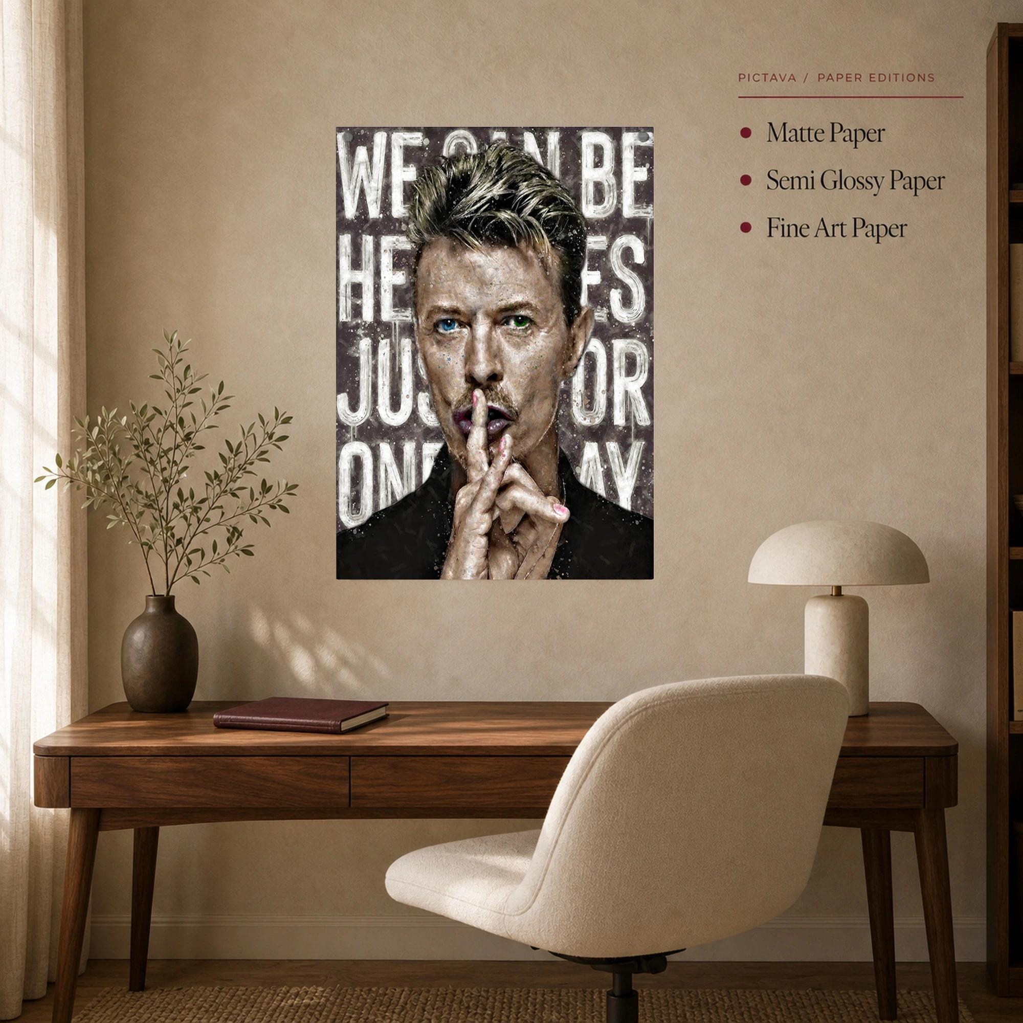 David Bowie We Can Be Heroes Wall Art, view 7