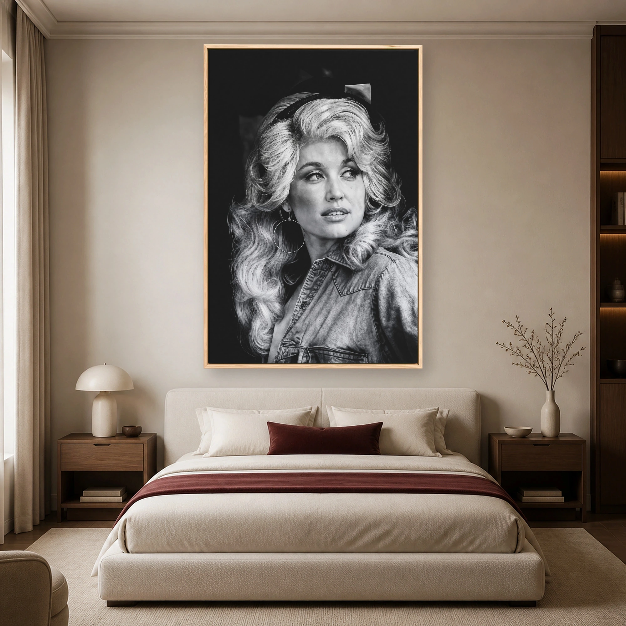 Country Legend Black and White Portrait Wall Art, view 4