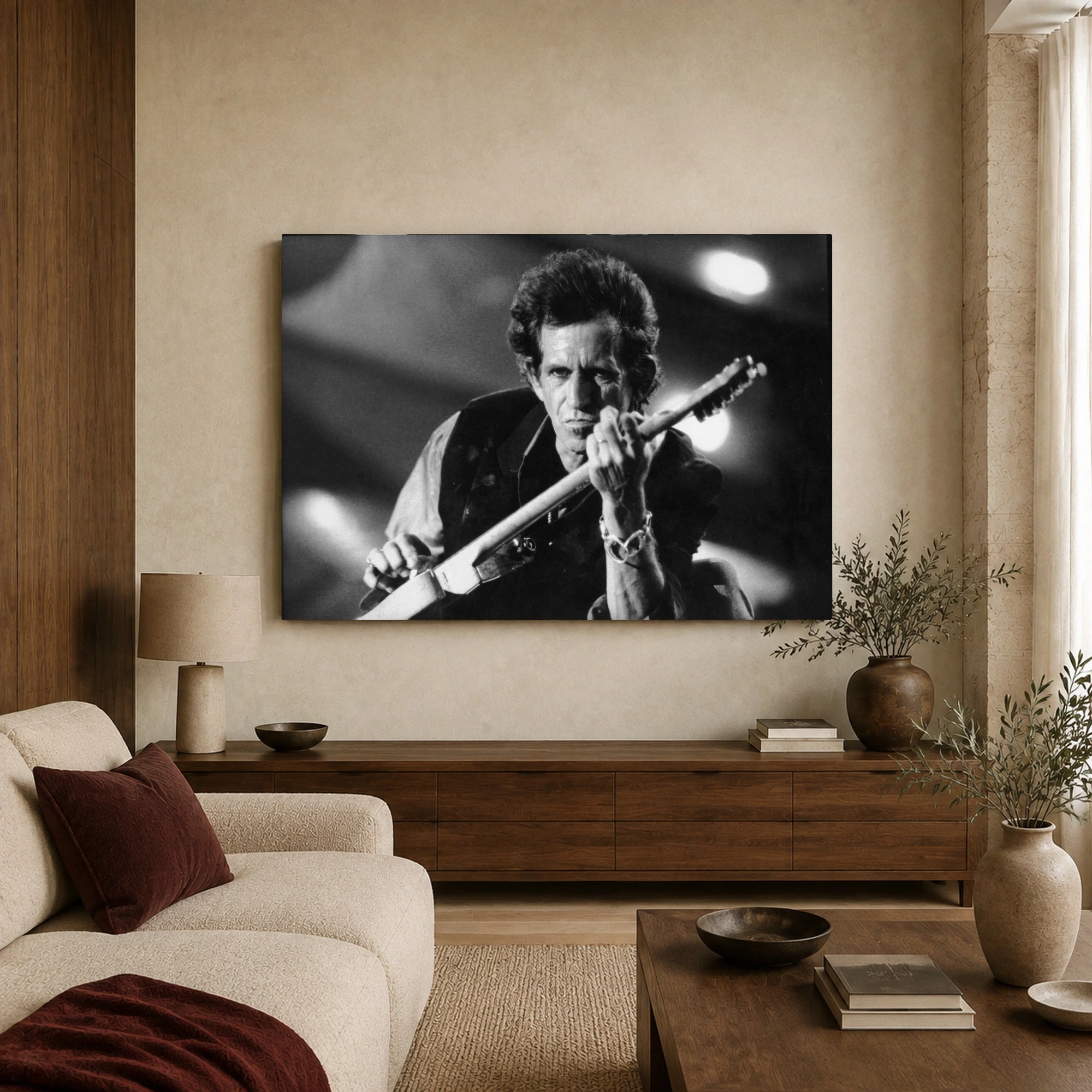 Keith Richards Rock Legend Black and White Concert Photography, view 2