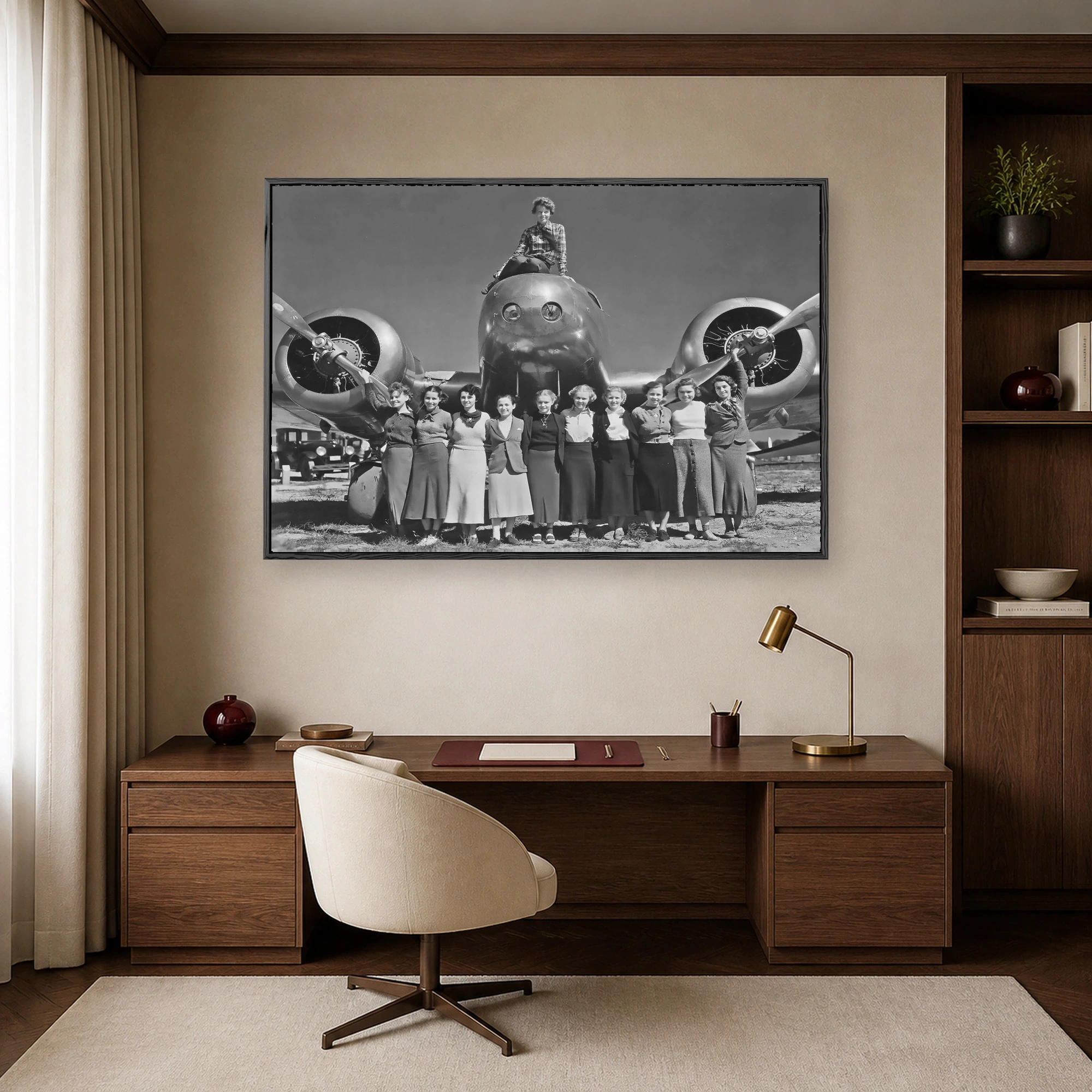 Amelia Earhart Historic Aviation Vintage Wall Art, view 6
