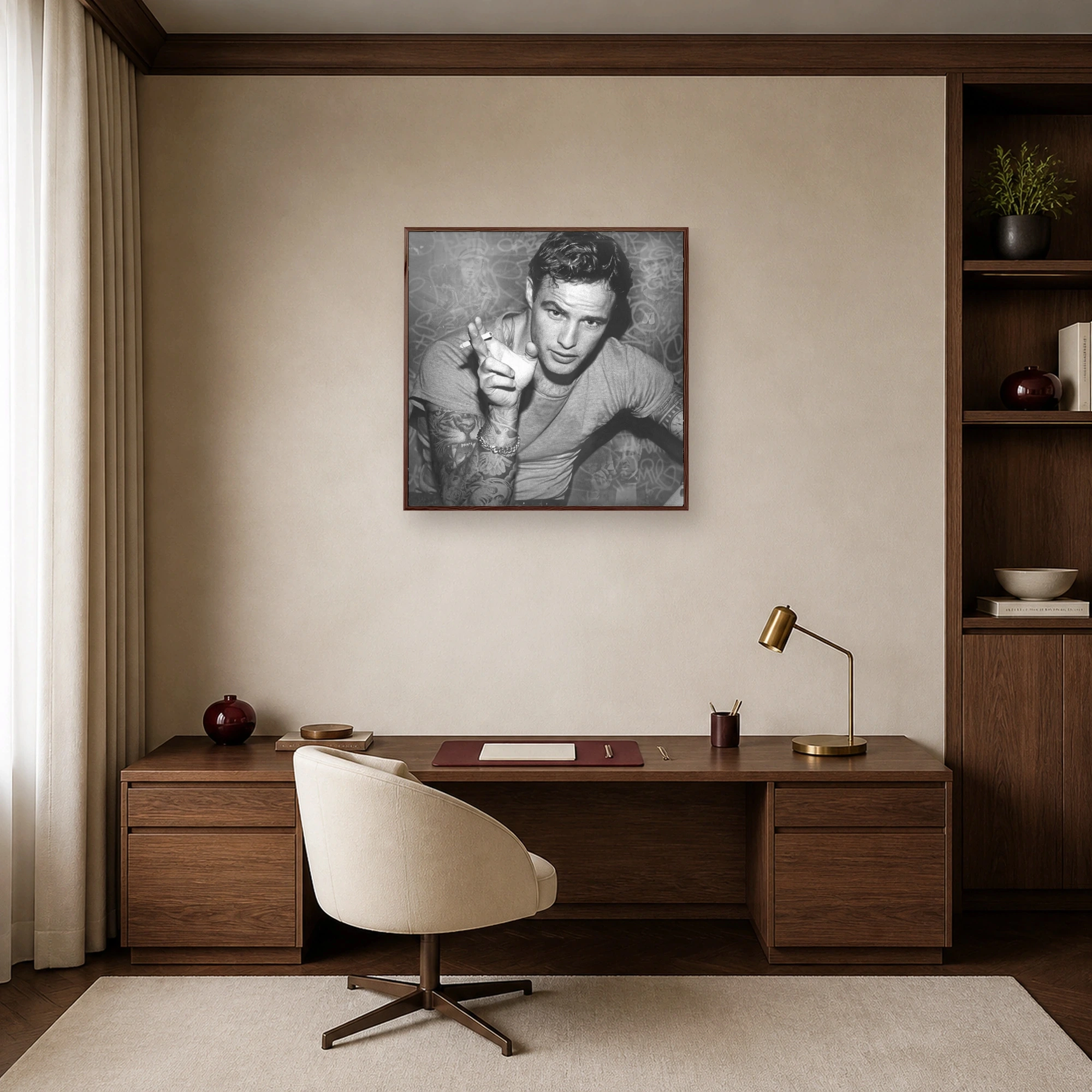 Marlon Brando Rebel Portrait Canvas Print, view 7