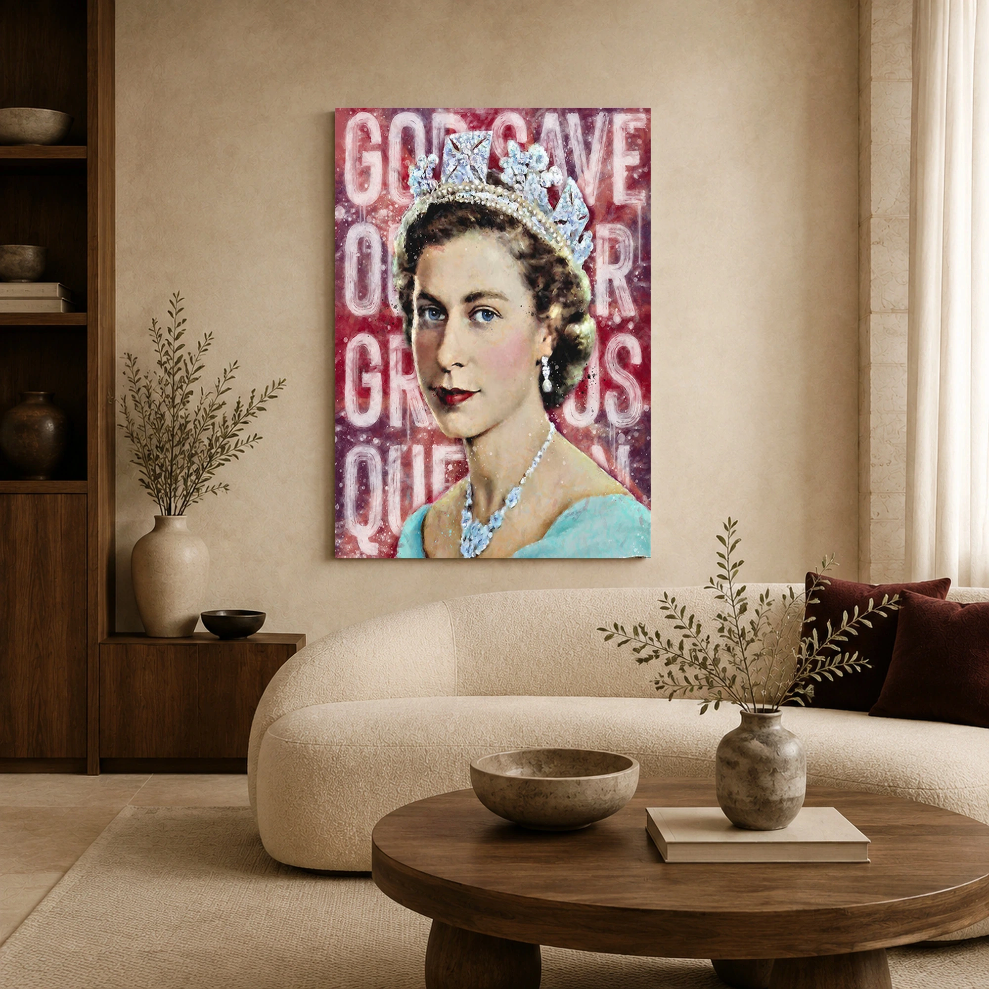 Queen Elizabeth II Pop Art Canvas Print, view 5