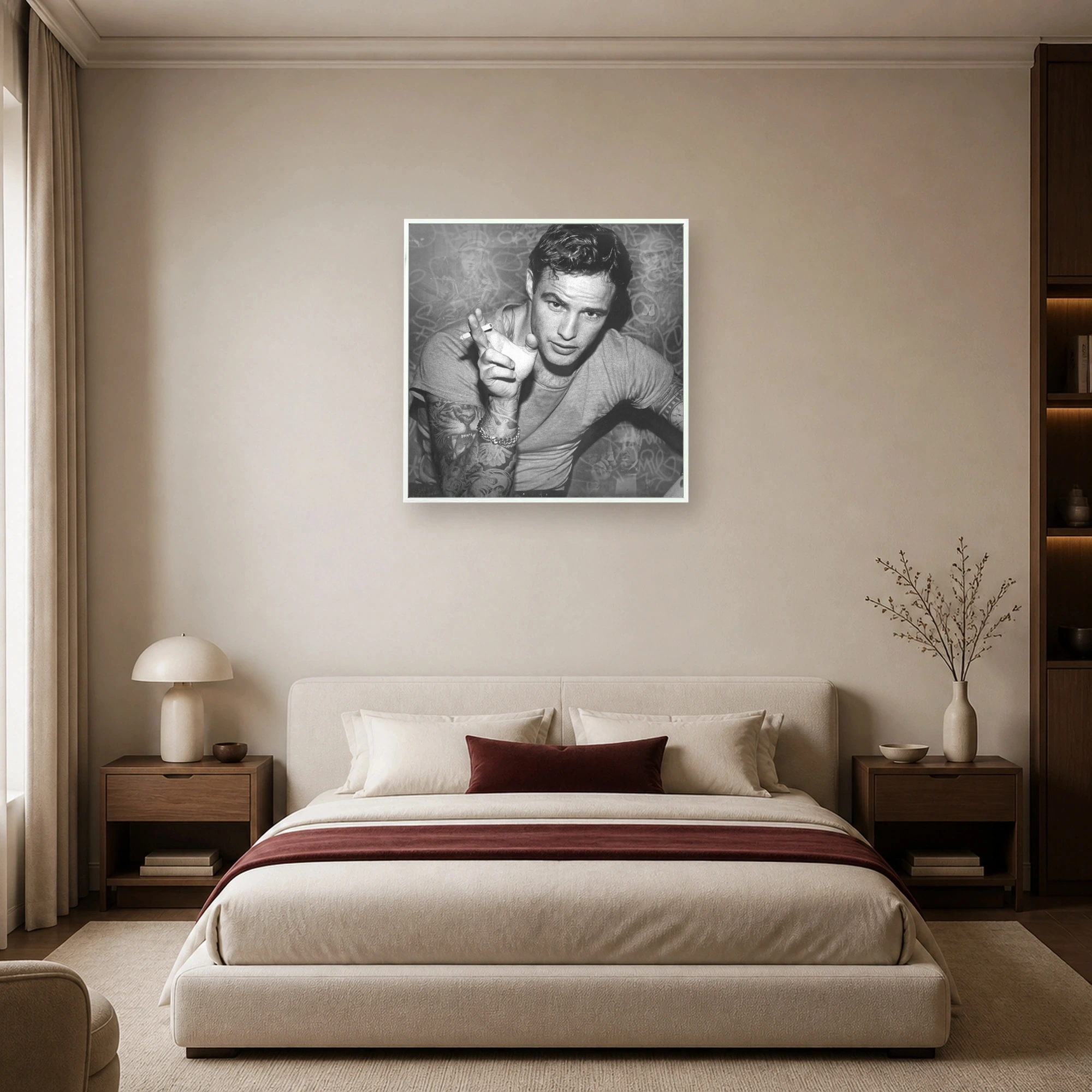 Marlon Brando Rebel Portrait Canvas Print, view 6