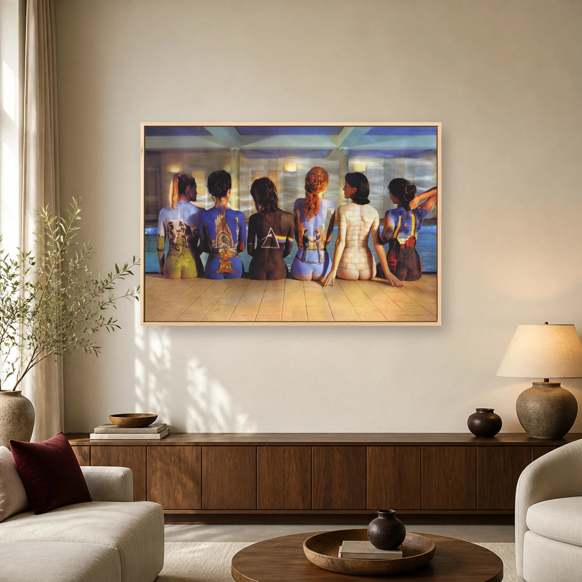 Pink Floyd Back Catalogue Body Paint Canvas Print, view 3