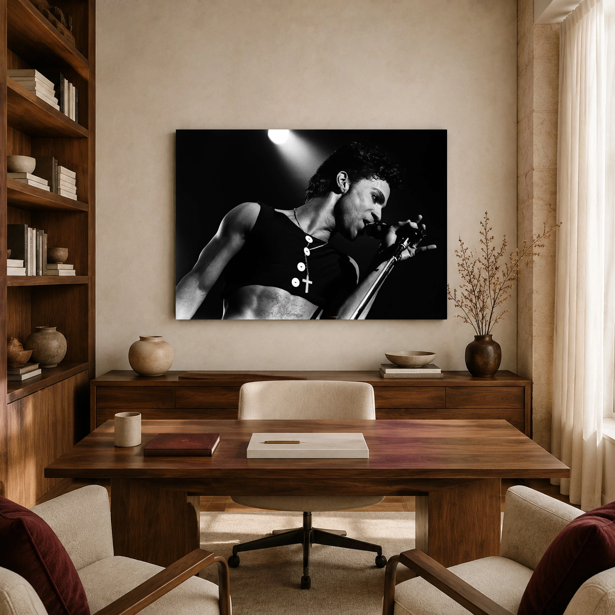 Prince Live Concert Black and White Wall Art, view 8