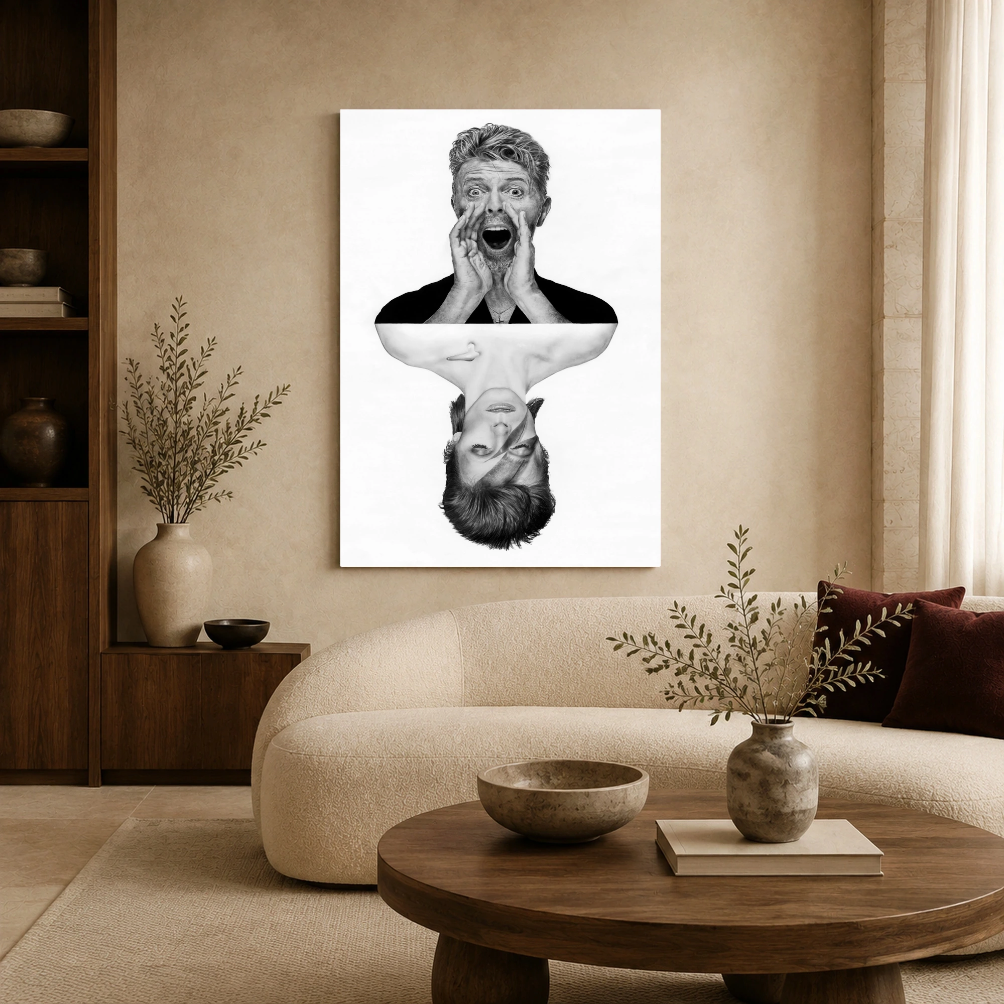 David Bowie Surreal Portrait Canvas Print, view 5