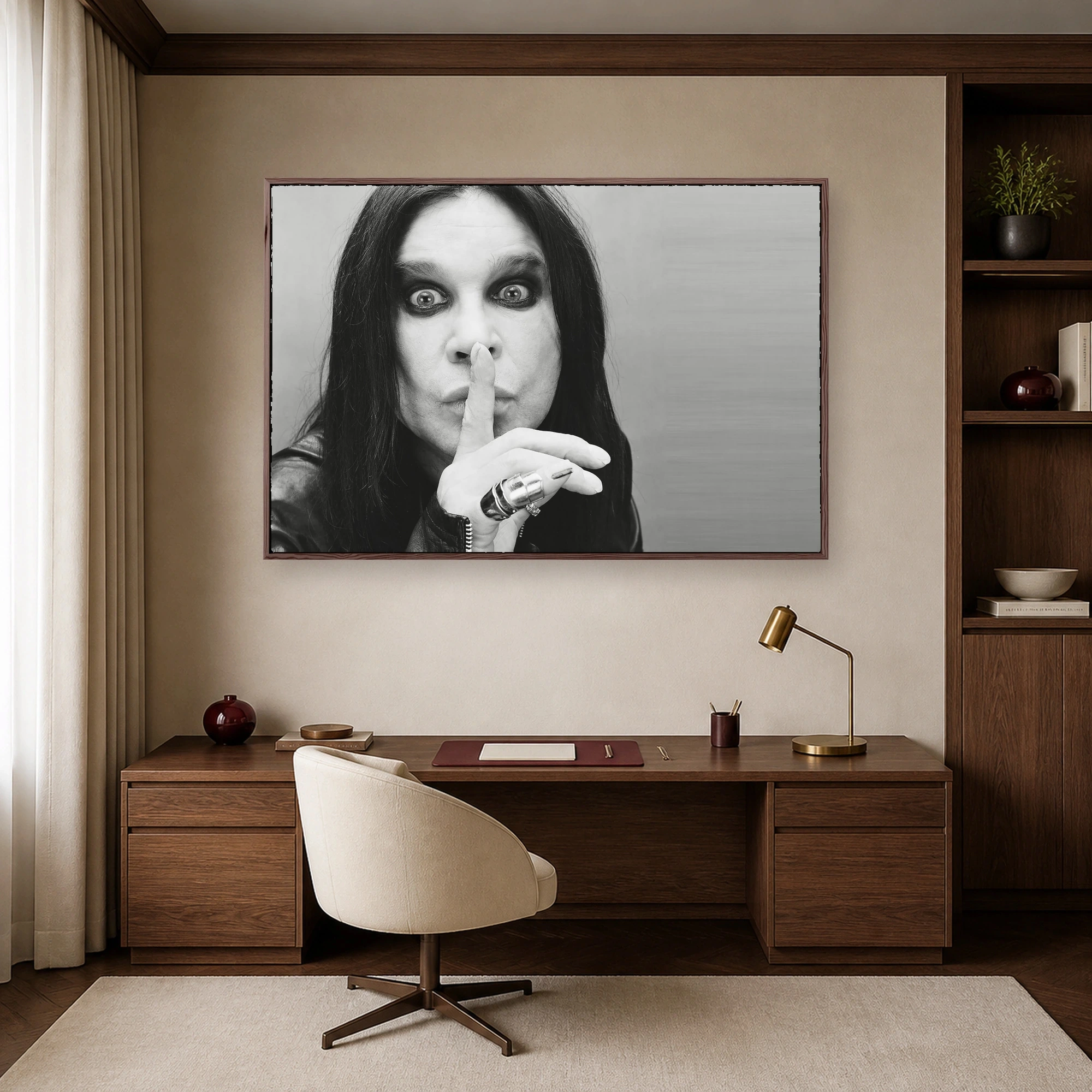 Ozzy Osbourne Hush Black and White Music Legend Wall Art, view 6