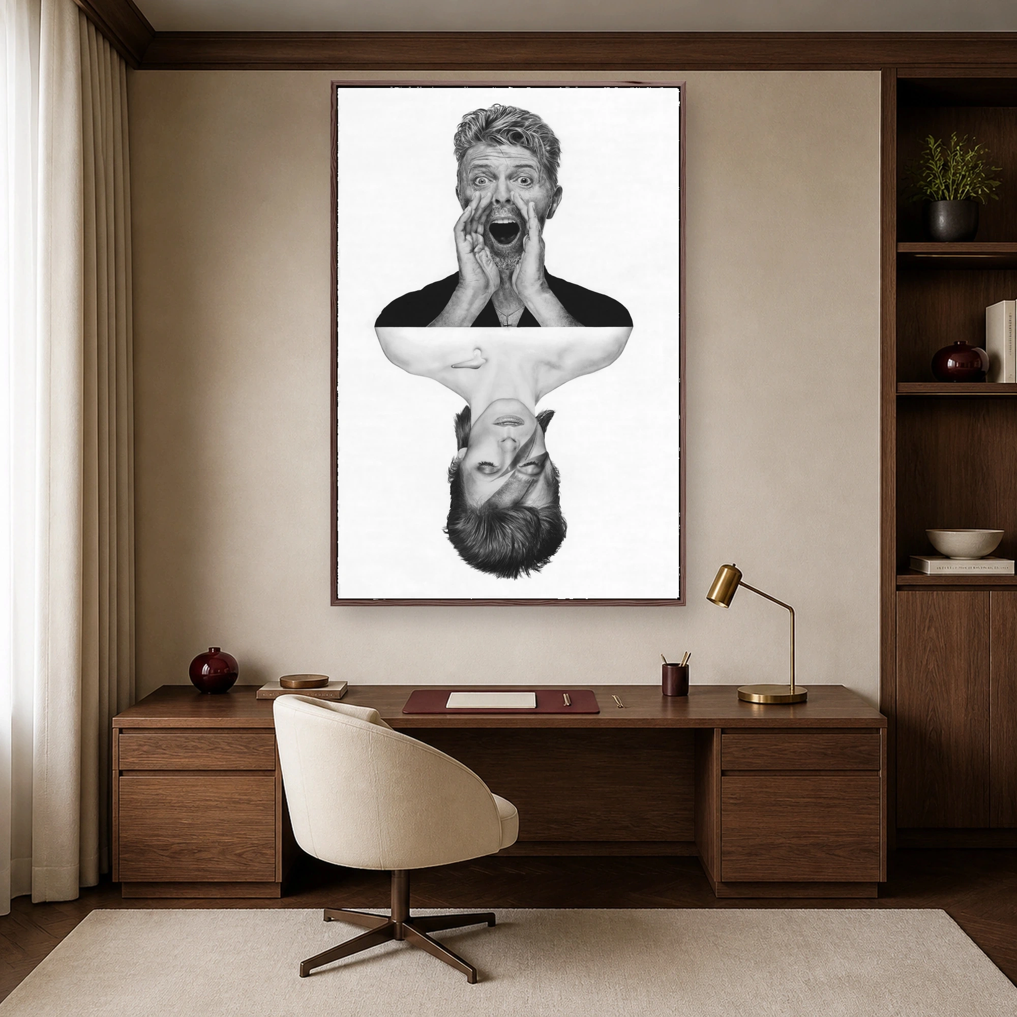 David Bowie Surreal Portrait Canvas Print, view 3