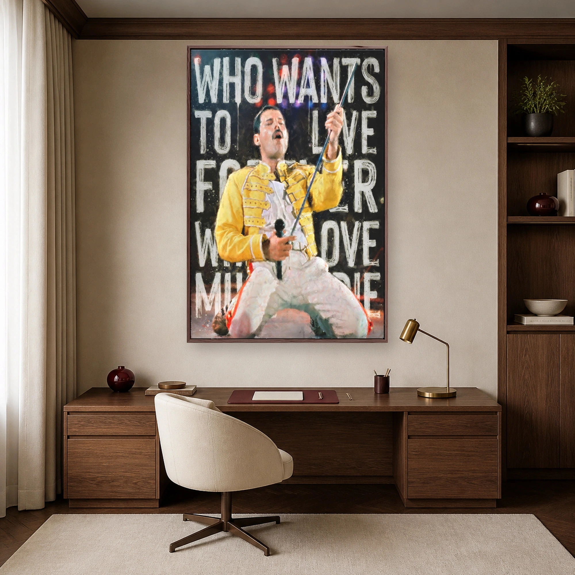 Freddie Mercury Music Wall Art Canvas Print, view 6