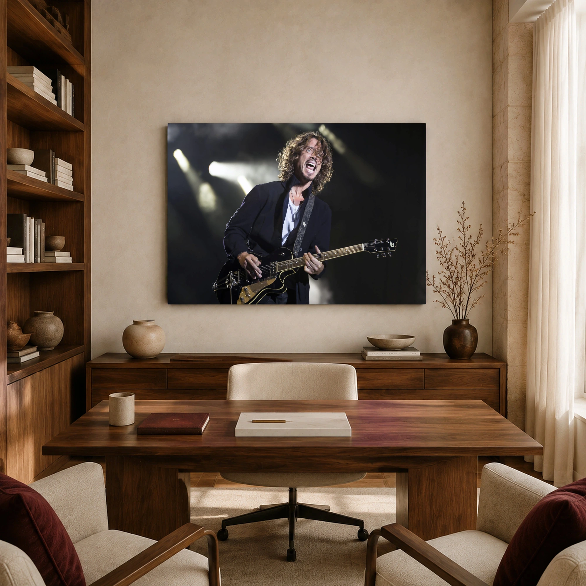 Chris Cornell Live Concert Guitar Performance Art Print, view 8