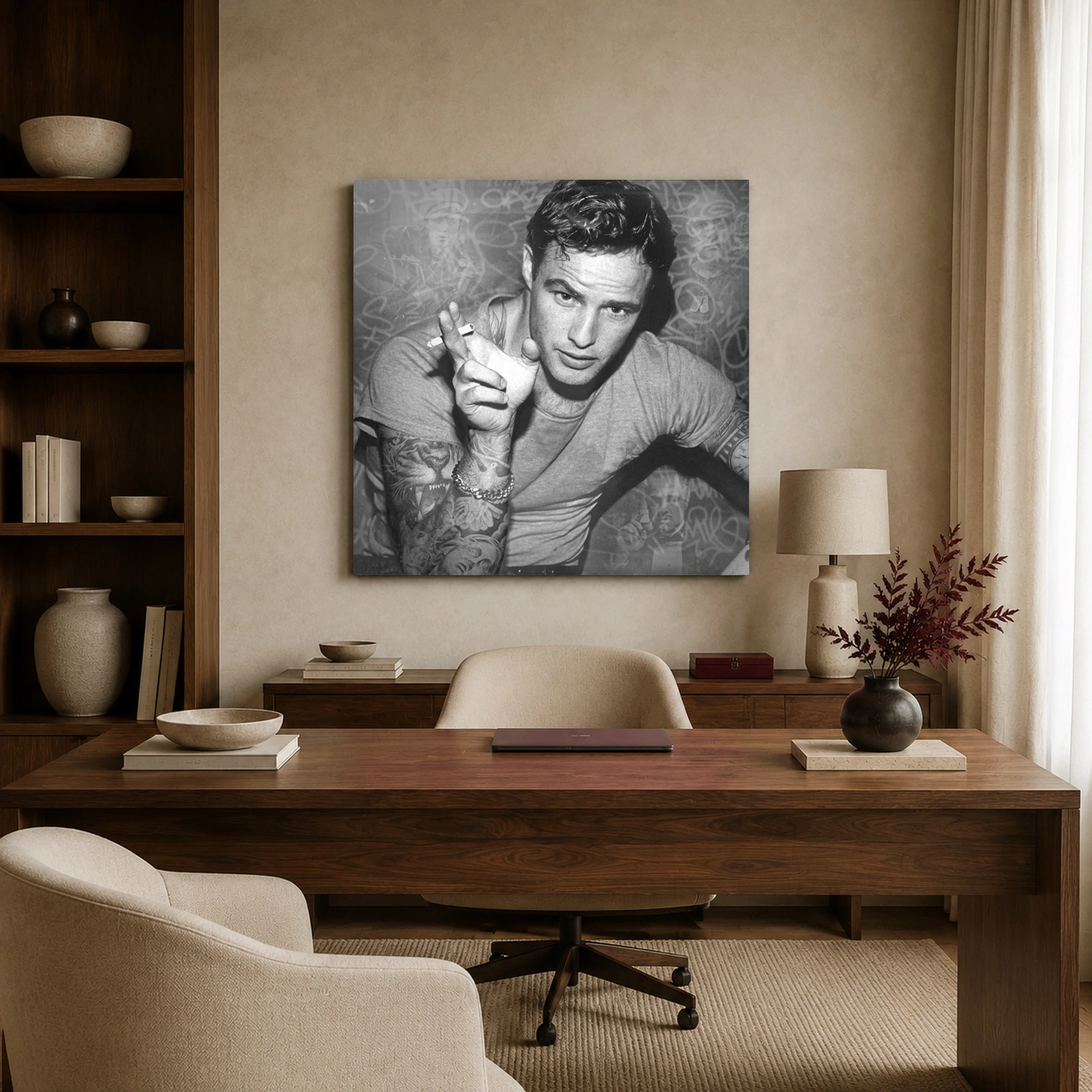 Marlon Brando Rebel Portrait Canvas Print, view 5