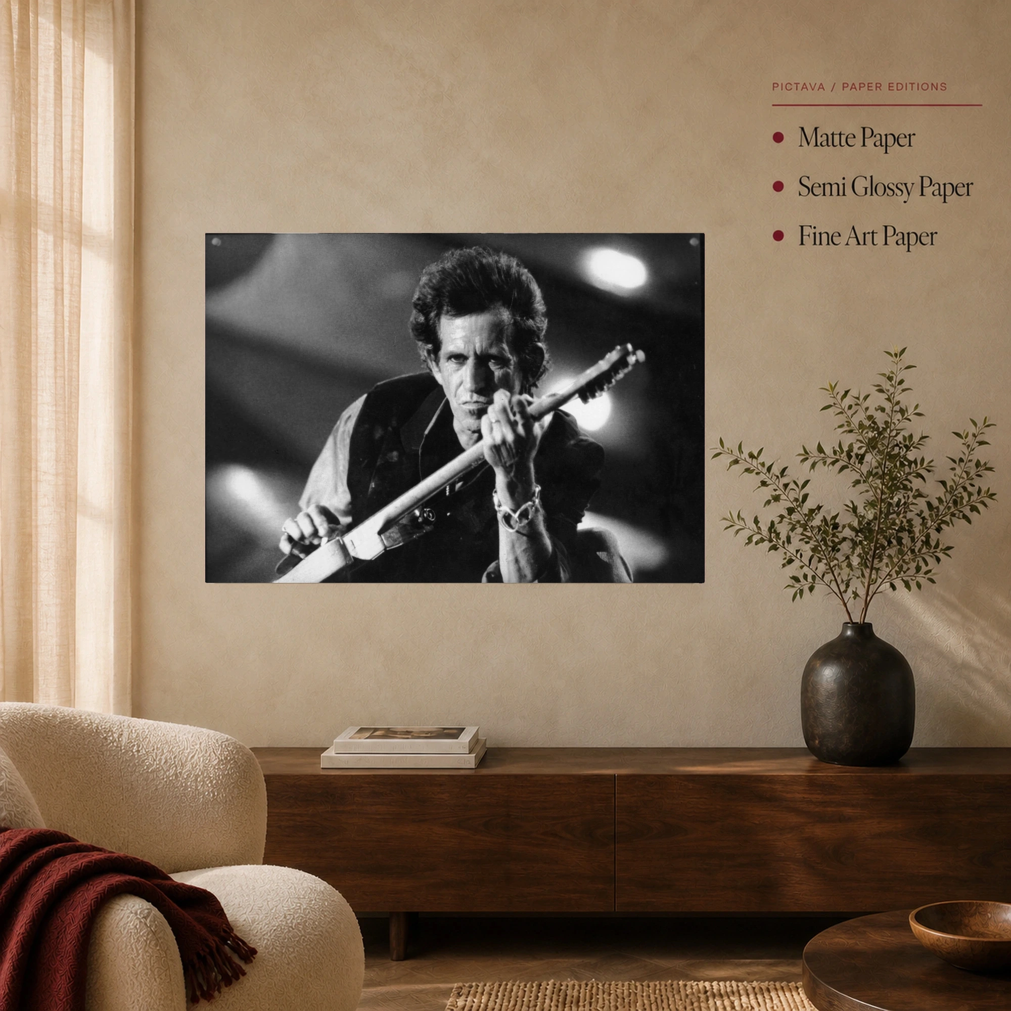Keith Richards Rock Legend Black and White Concert Photography, view 3
