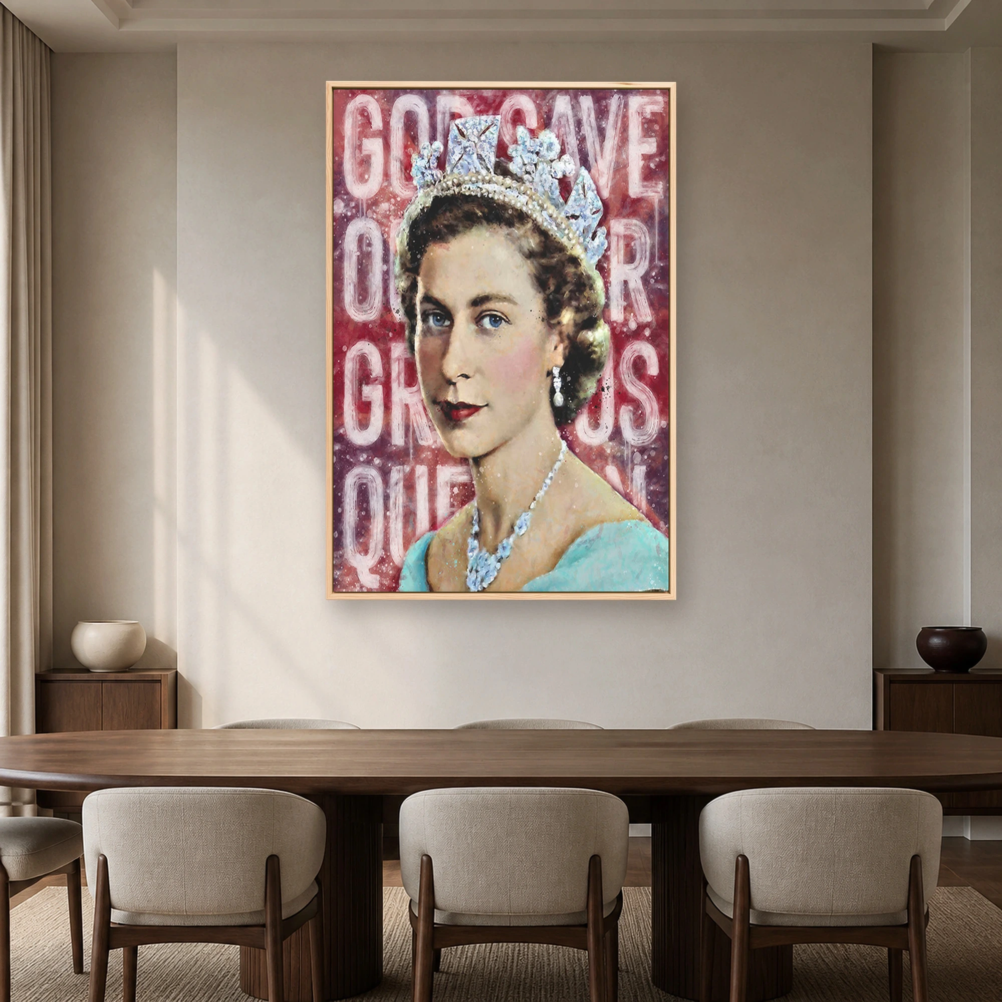 Queen Elizabeth II Pop Art Canvas Print, view 4