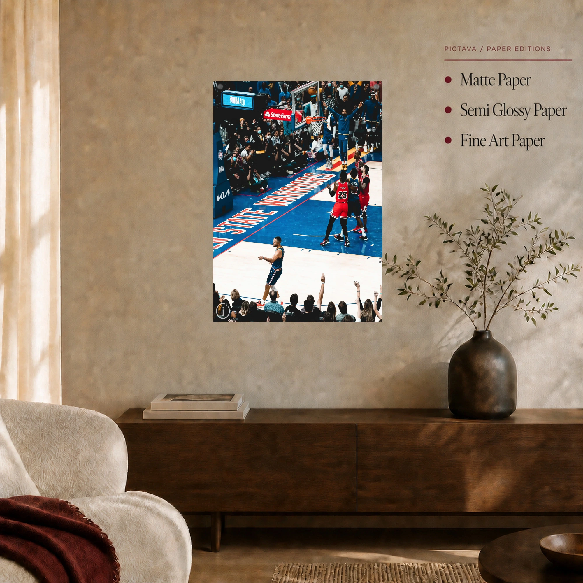 Stephen Curry Golden State Warriors Basketball Wall Art, view 4