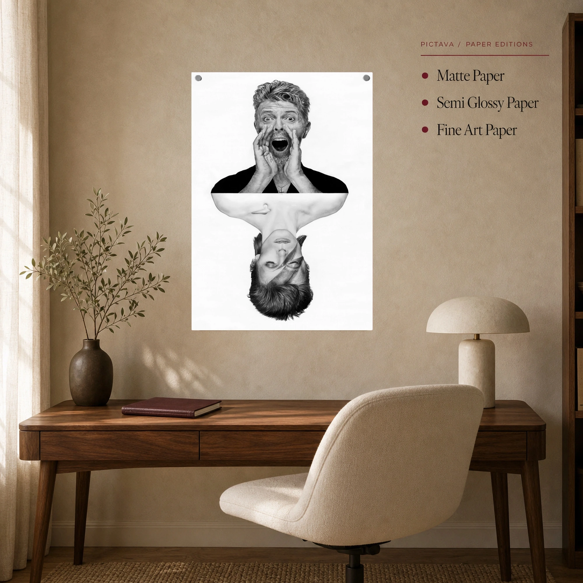 David Bowie Surreal Portrait Canvas Print, view 7