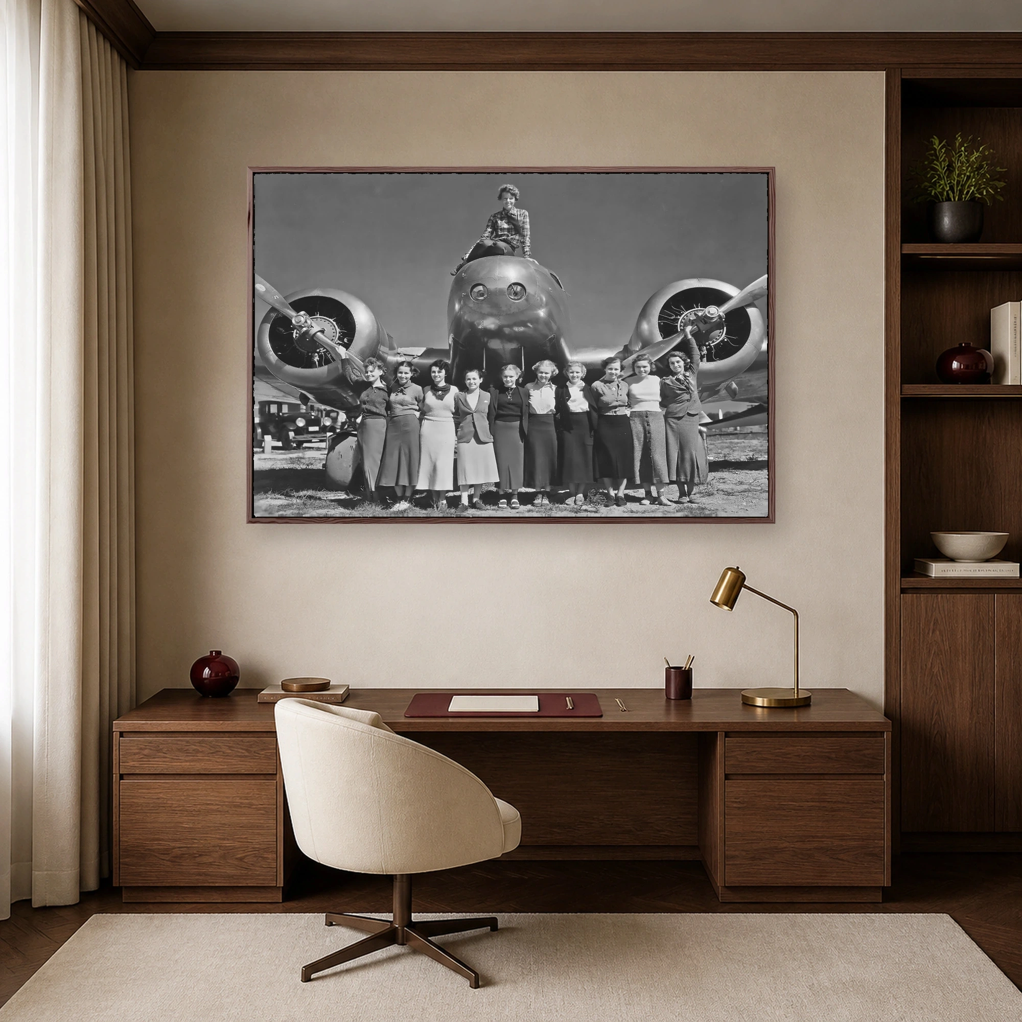 Amelia Earhart Historic Aviation Vintage Wall Art, view 7