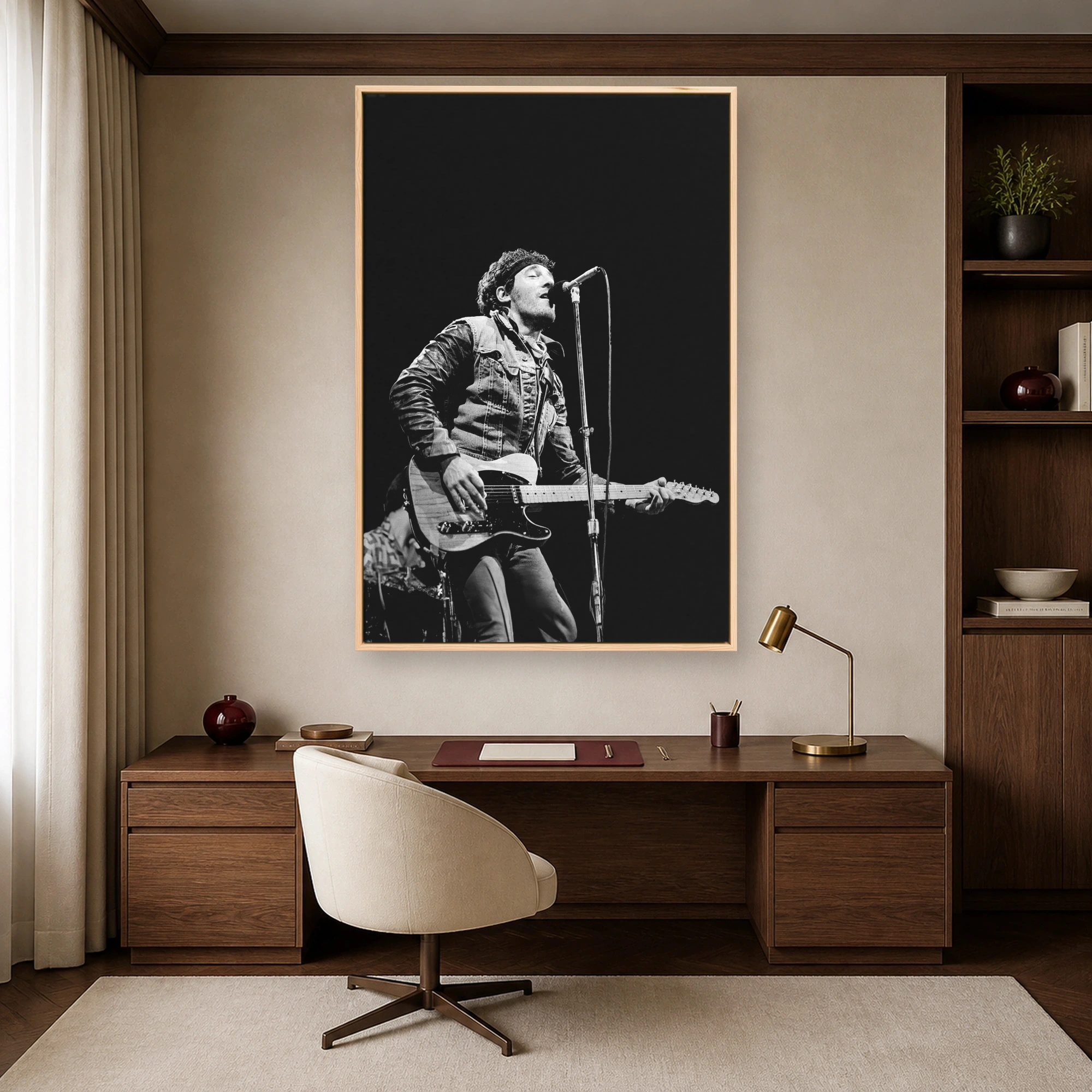 Bruce Springsteen Live Concert Black and White Art Print, view 5