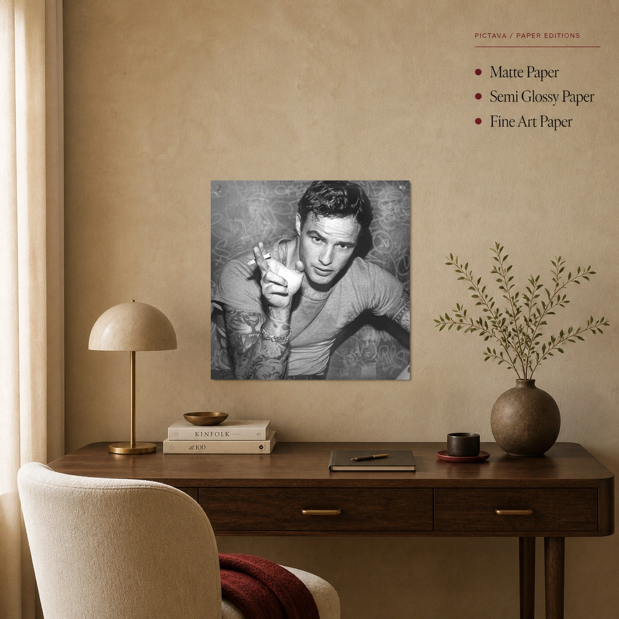 Marlon Brando Rebel Portrait Canvas Print, view 3