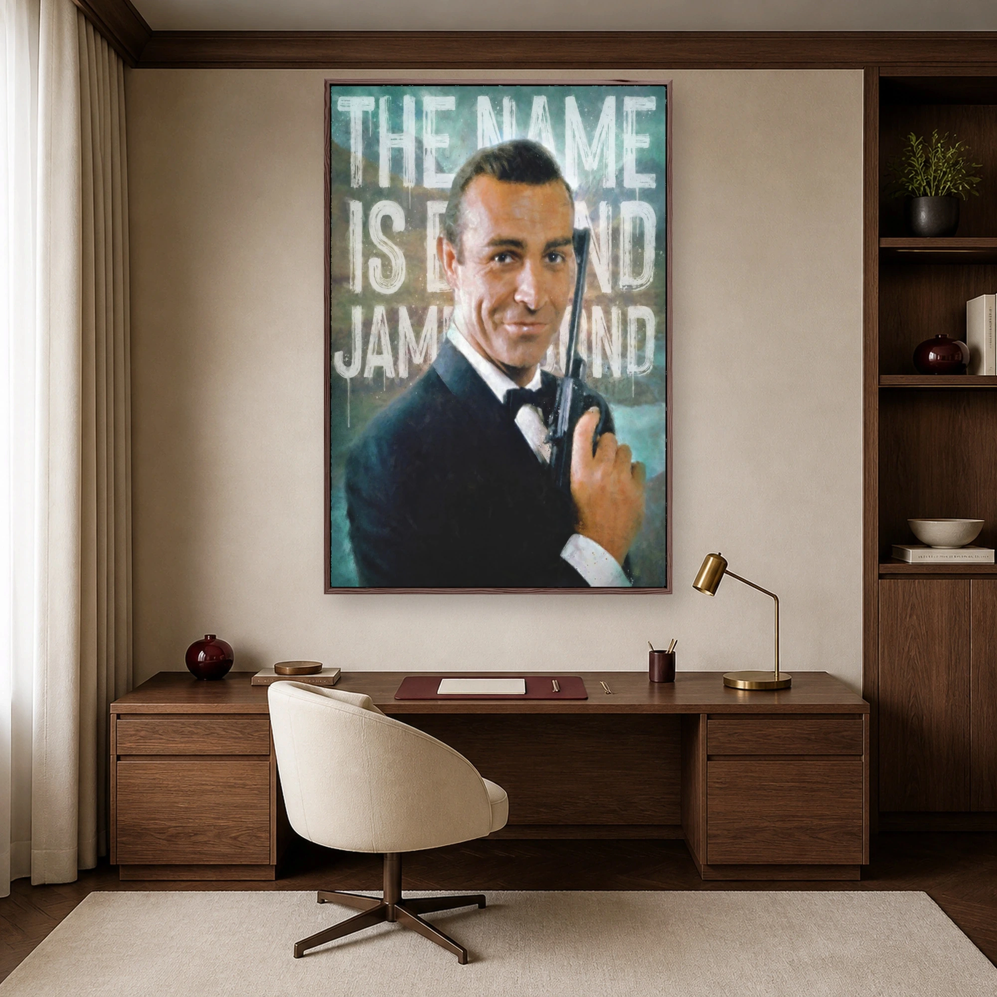 James Bond - Sean Connory Pop Art Canvas Print, view 4