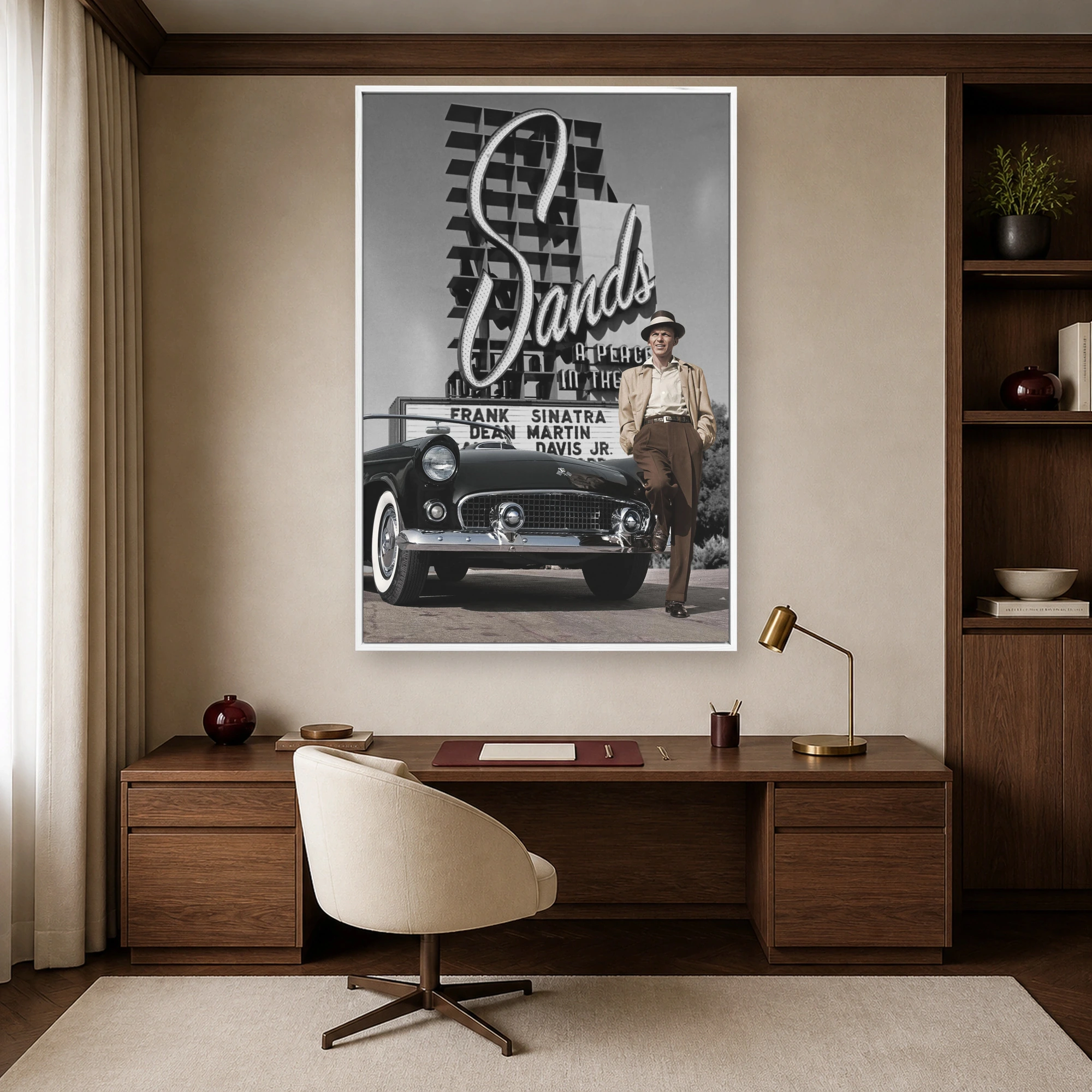 Frank Sinatra at The Sands Vintage Las Vegas Wall Art Print, view 6