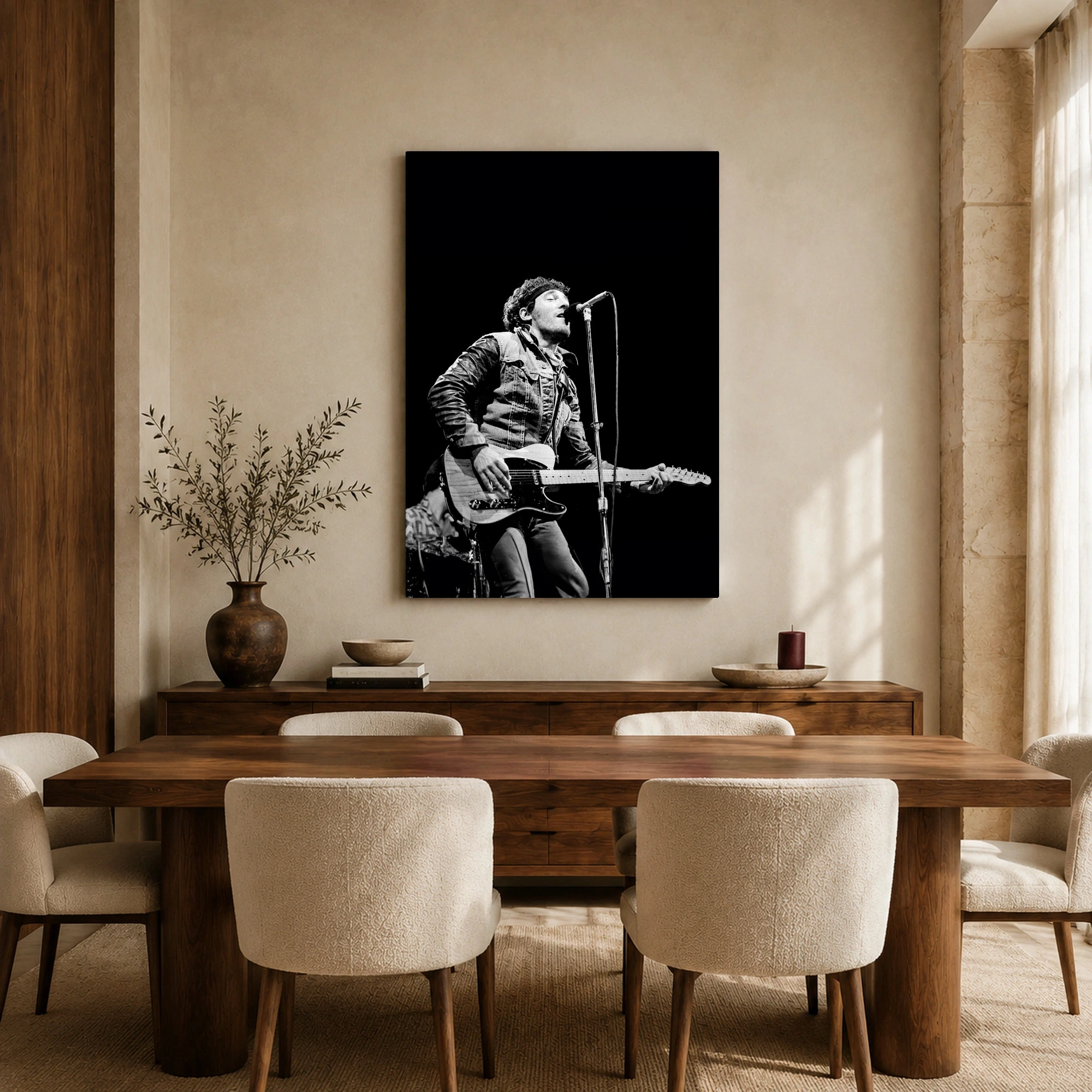 Bruce Springsteen Live Concert Black and White Art Print, view 6