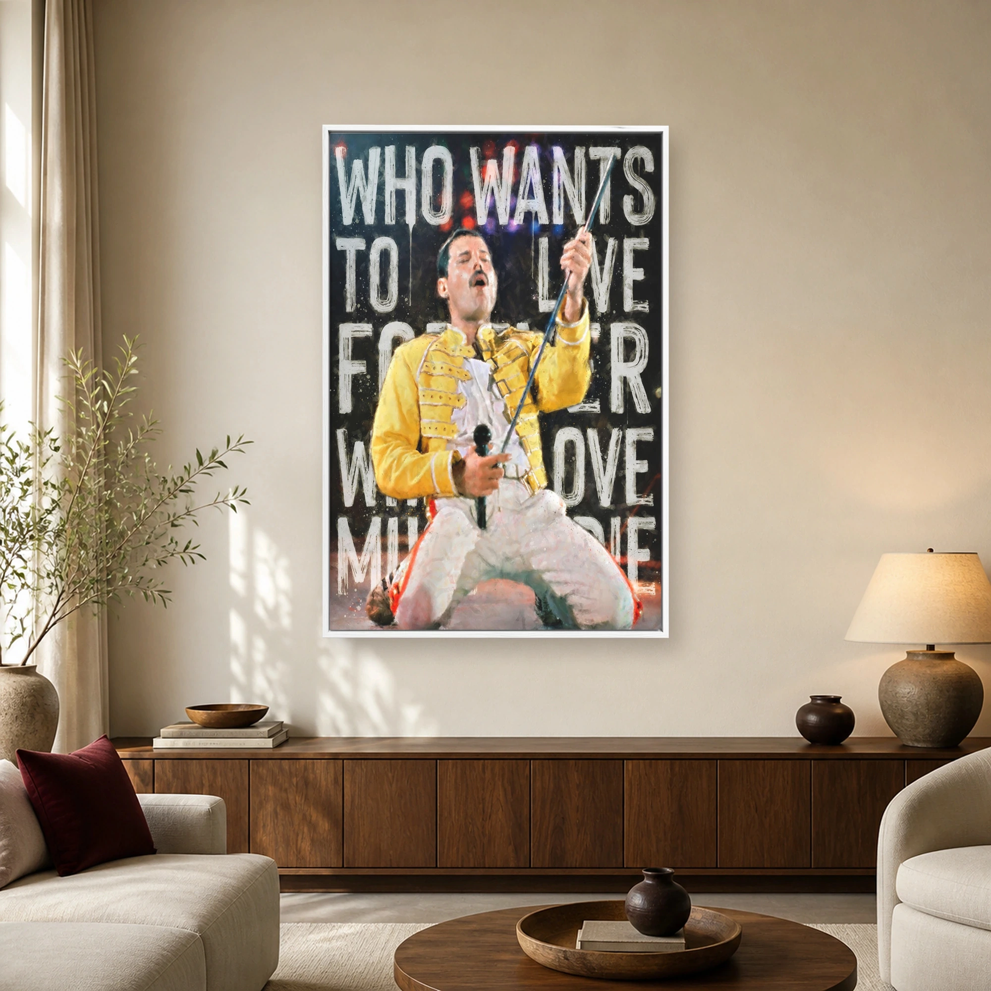 Freddie Mercury Music Wall Art Canvas Print, view 2