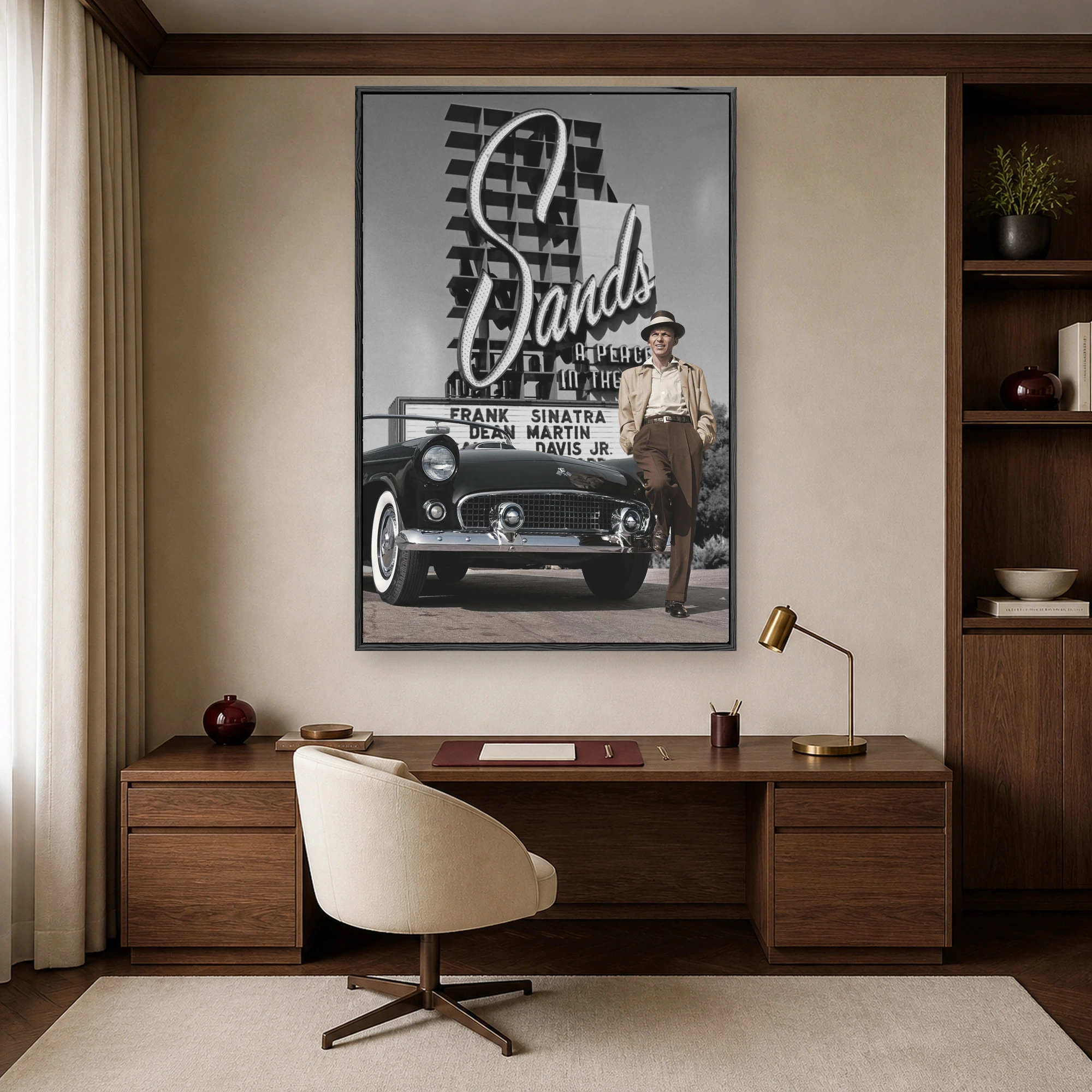 Frank Sinatra at The Sands Vintage Las Vegas Wall Art Print, view 5