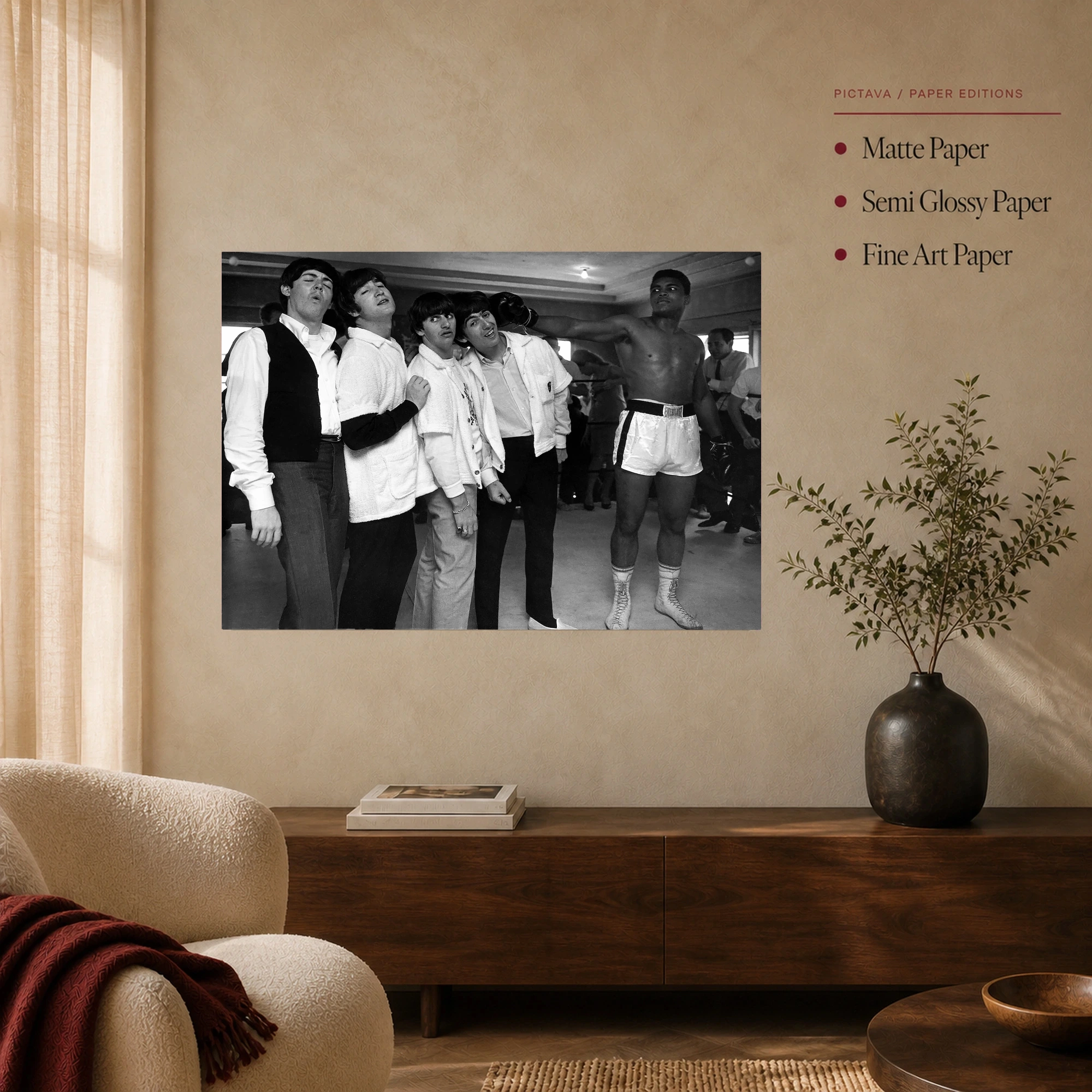The Beatles and Muhammad Ali Historic Photo Canvas, view 4