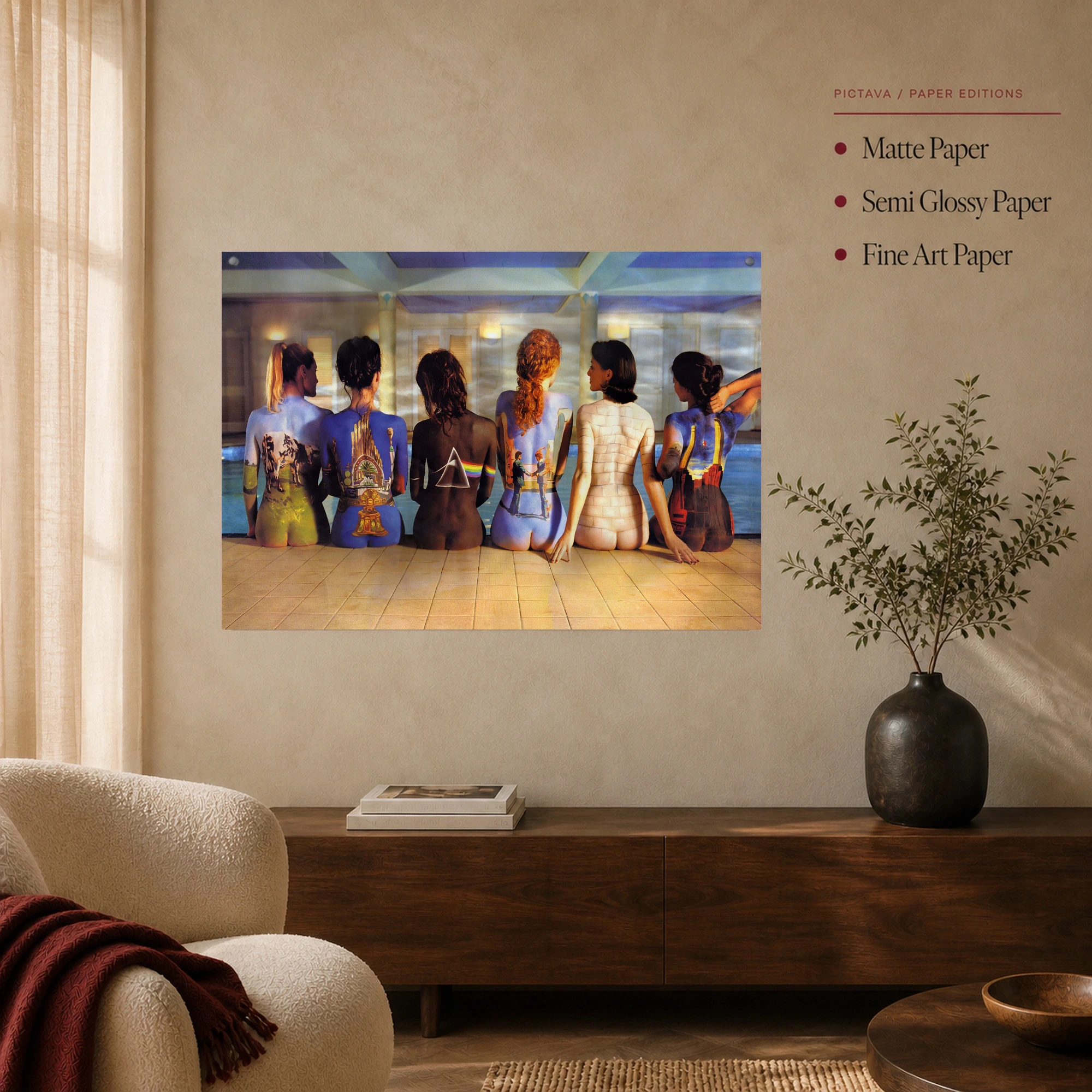 Pink Floyd Back Catalogue Body Paint Canvas Print, view 7