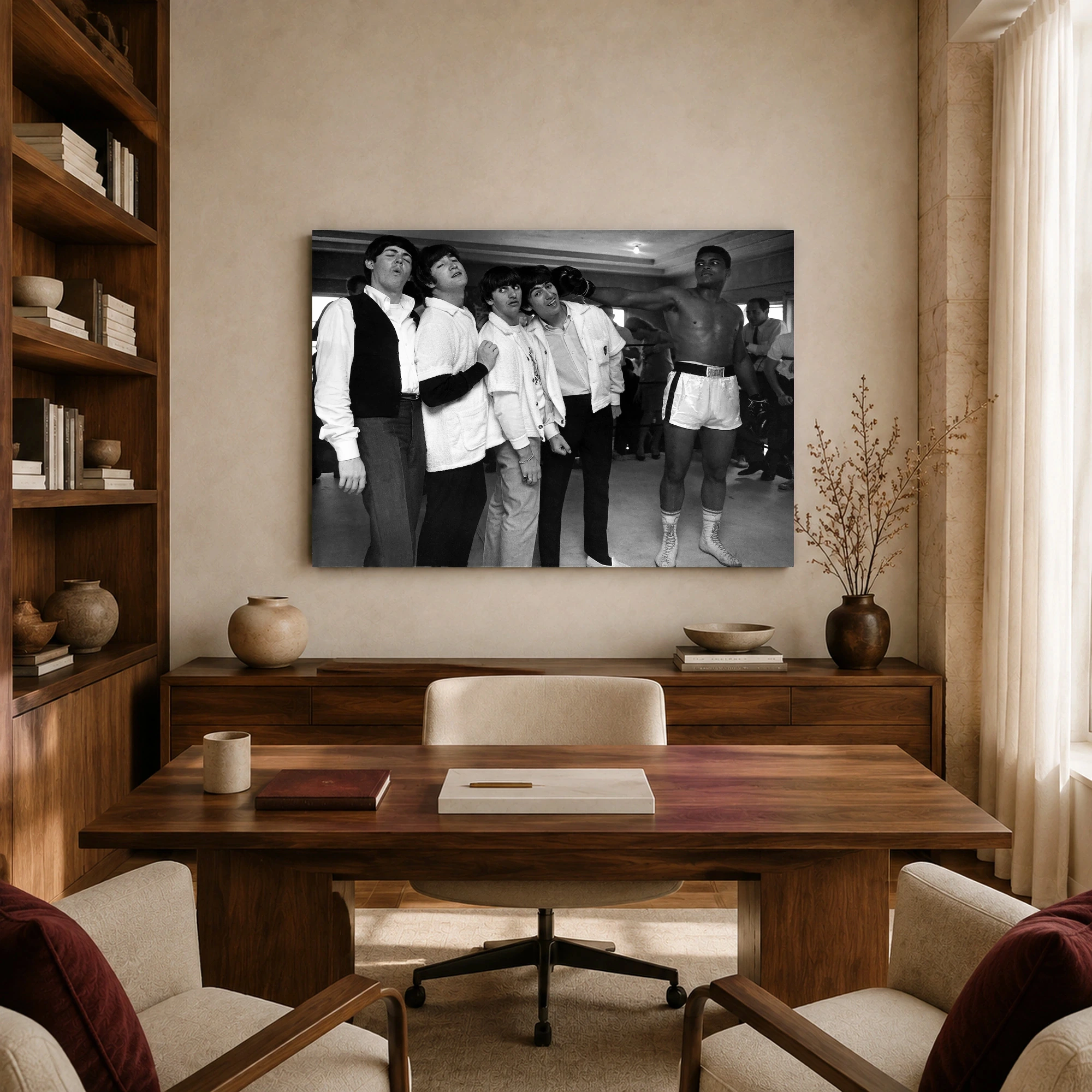 The Beatles and Muhammad Ali Historic Photo Canvas, view 8