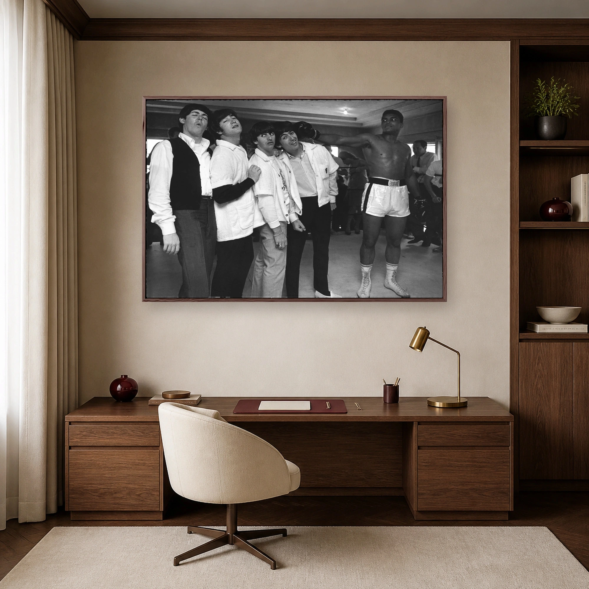 The Beatles and Muhammad Ali Historic Photo Canvas, view 6
