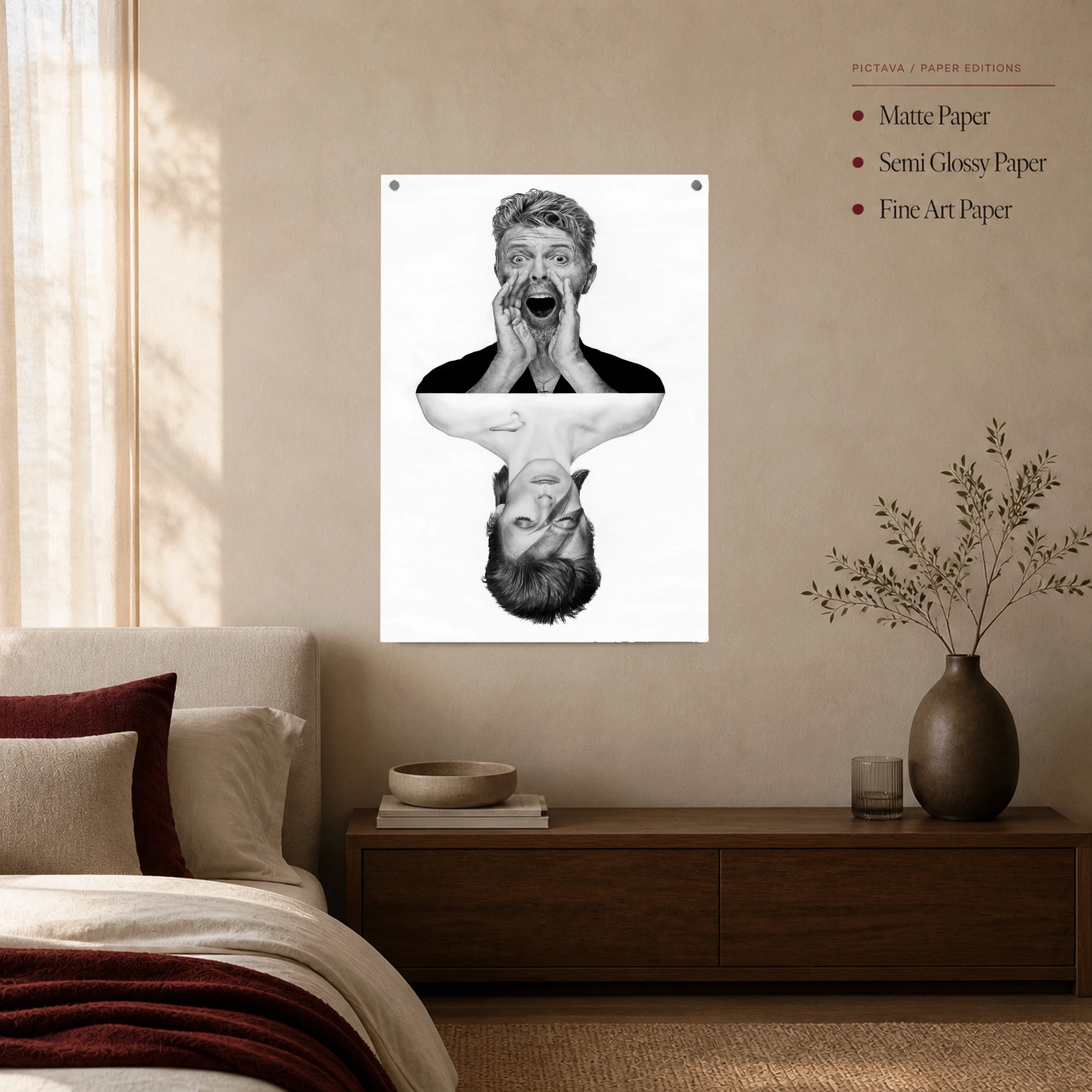 David Bowie Surreal Portrait Canvas Print, view 6